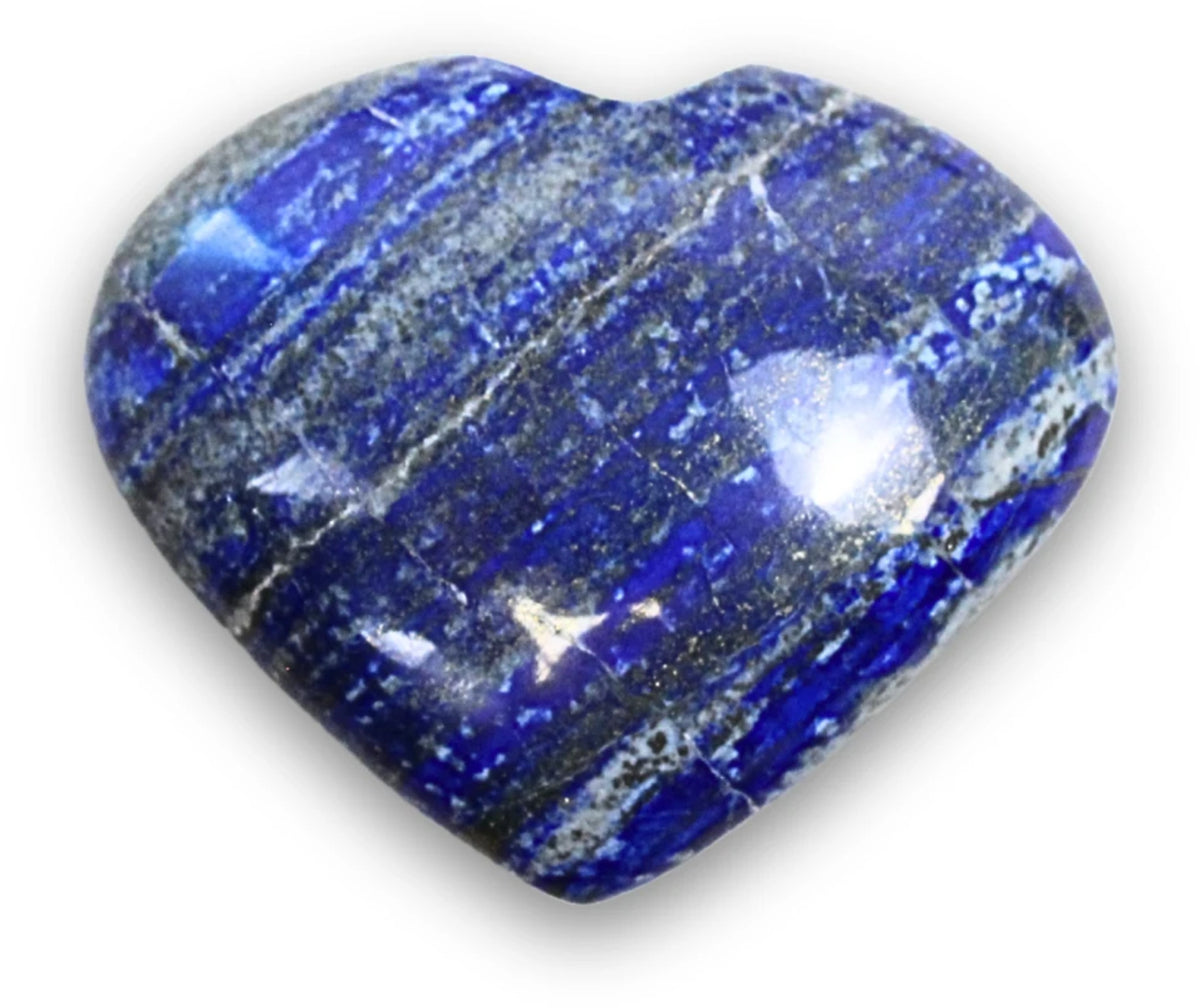 Lapis lazuli hjärta, polerat, 9,1 x 7 x 3 cm, nr 15
