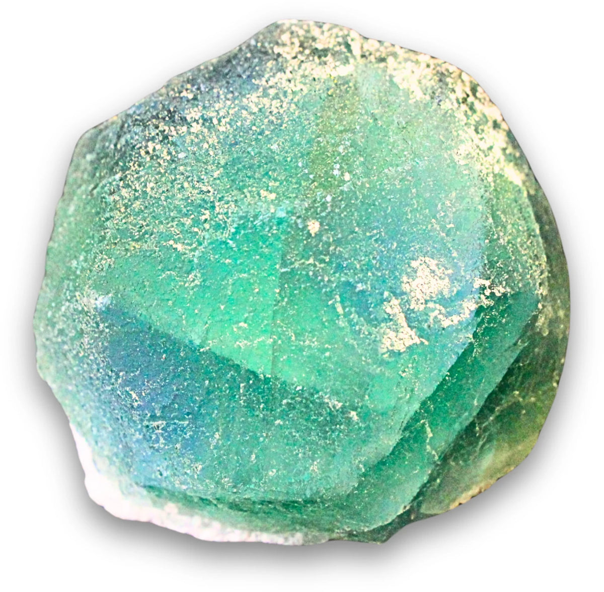 Fluorit grön kub med kvarts, 6,5 cm, nr 12 (310 g)
