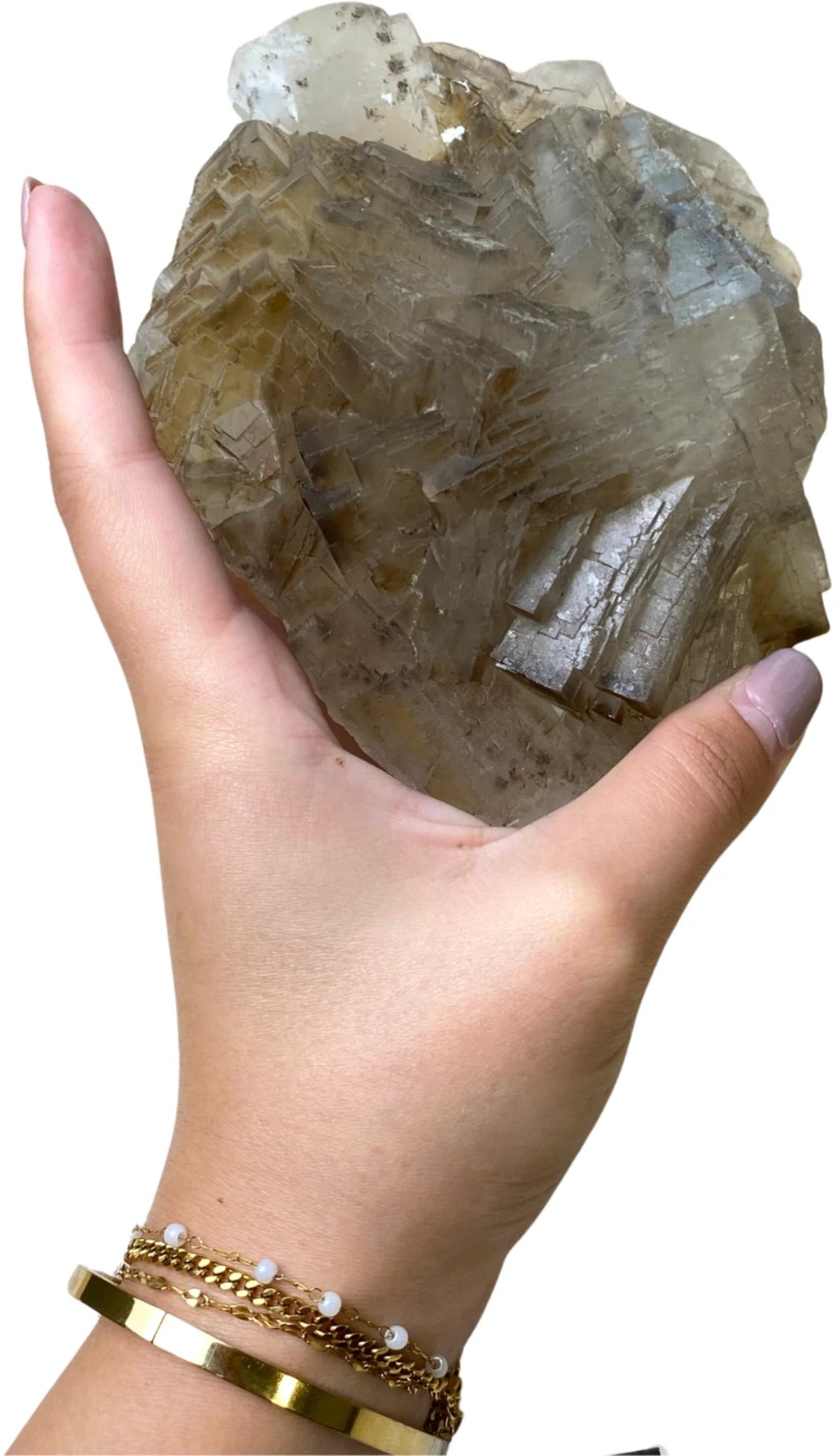 Fluorit kristaller, rå, 12,5 cm, nr 04