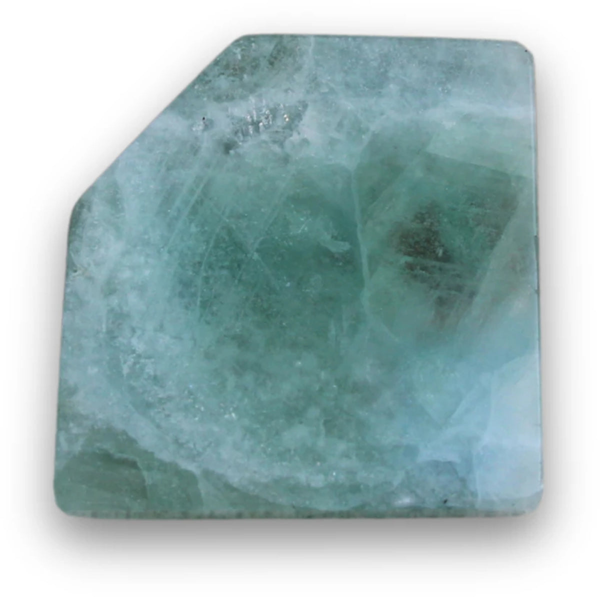Fluorit skiva, polerad, 5,5 cm, nr 14