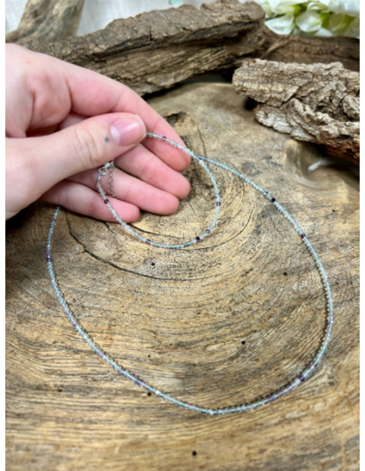 Fluorit smyckesset: halsband och armband, Summer Vibes