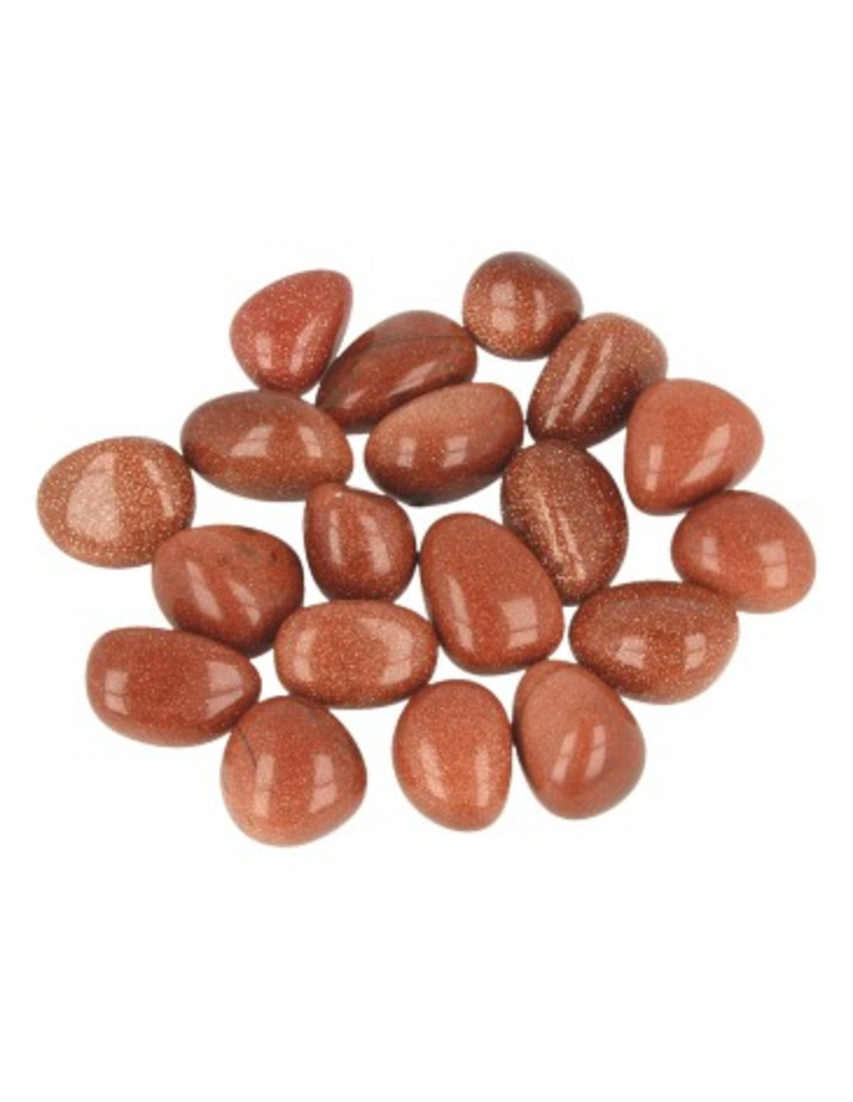 Goldfluss trumlade stenar (syntetiskt glas), guld, 250 g