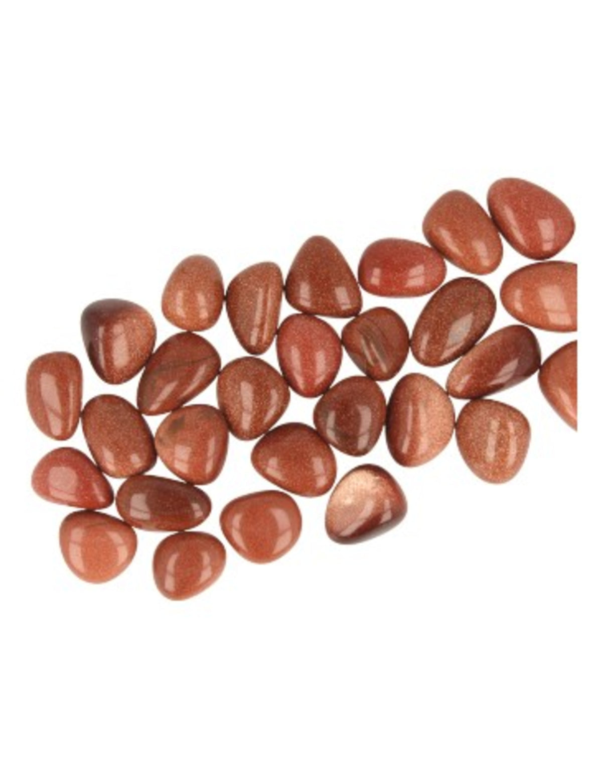 Goldfluss trumlade stenar (syntetiskt glas), guld, 500 g