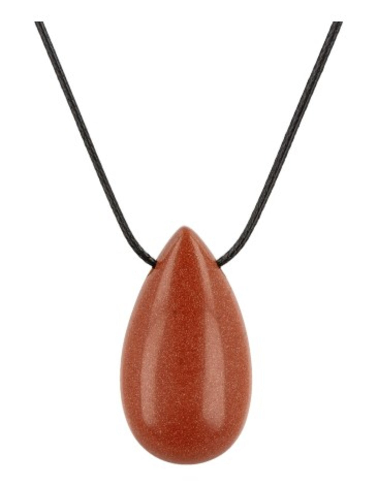 Guldsten hänge, droppe, 4 cm, borrat (glas)