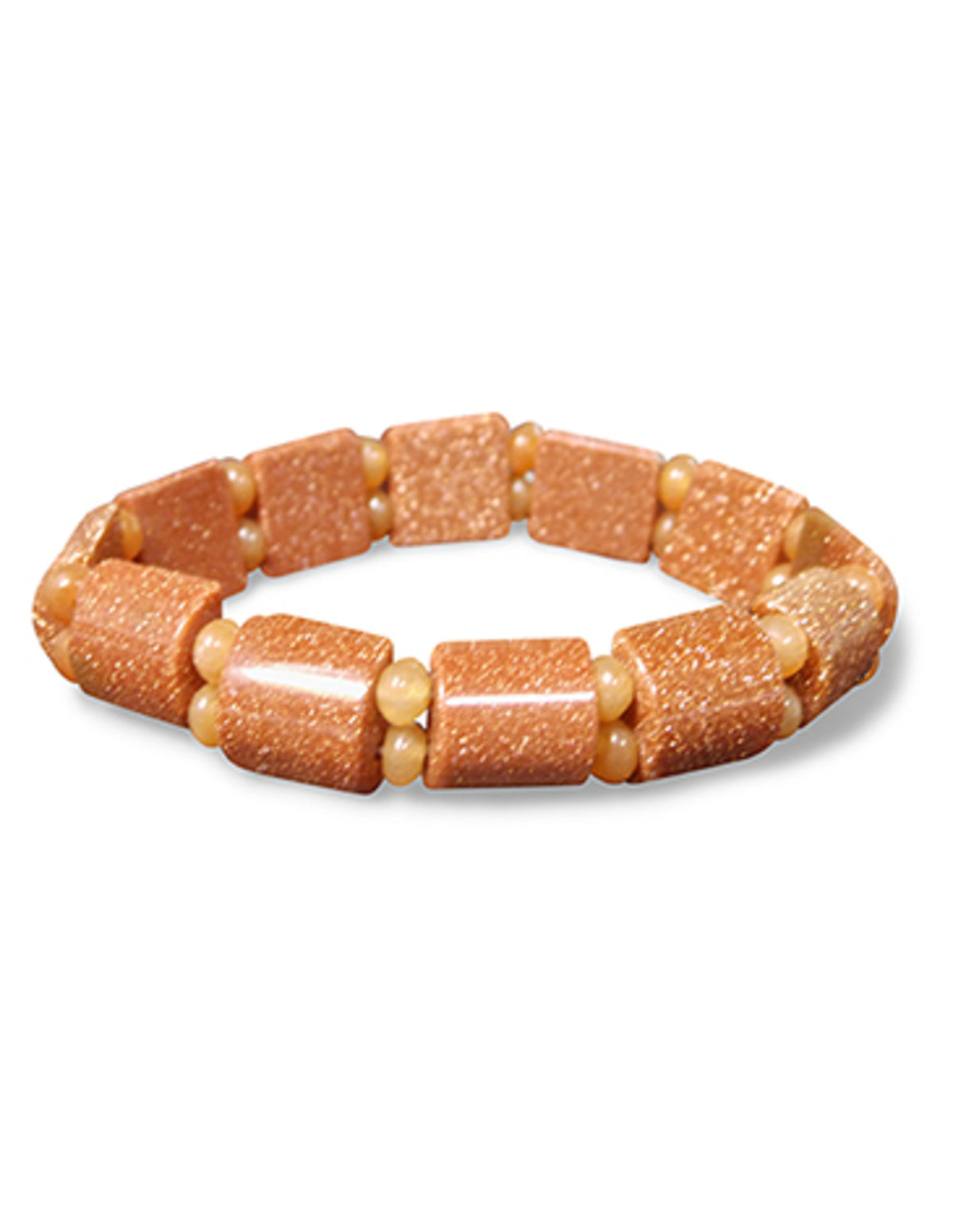 Guldsten armband på elastik (glas)