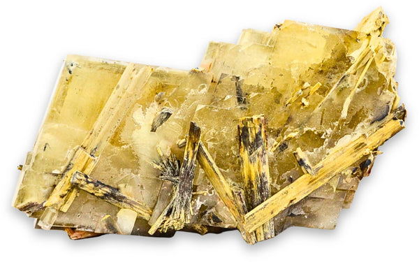 Baryt kristaller med stibnit, mineralprov, nr 4 (399 g)