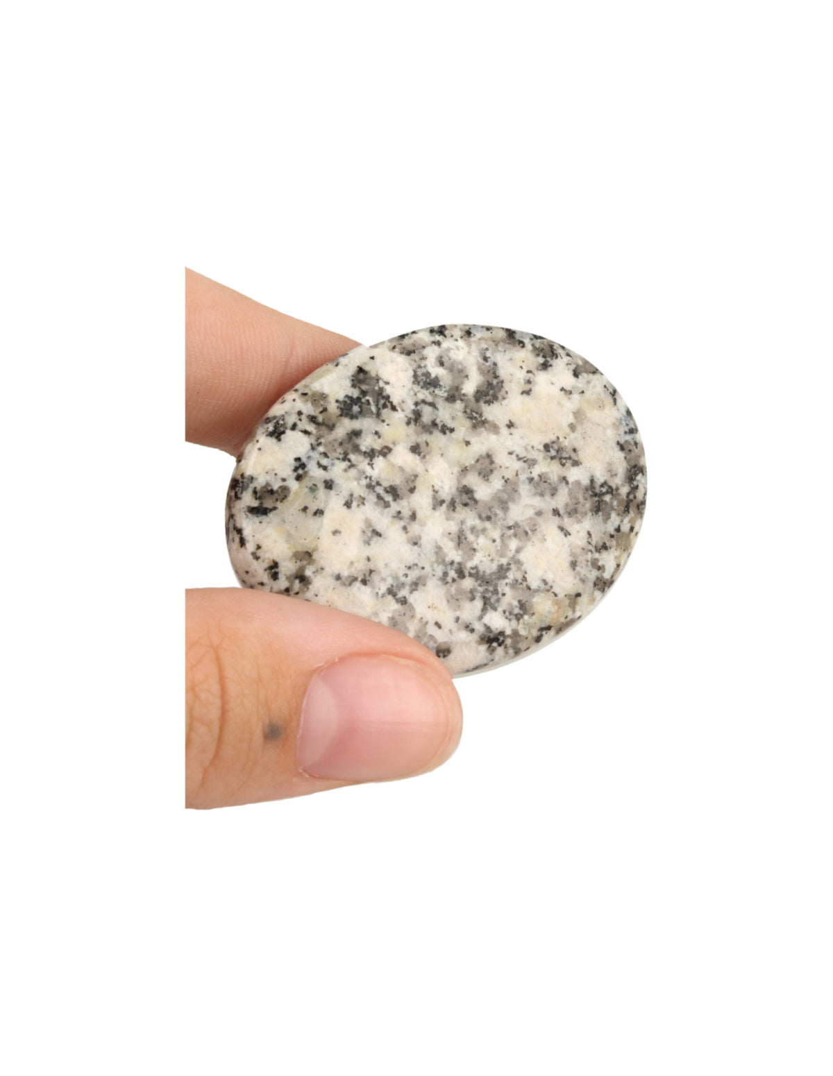 Granit ficksten, polerad, brun och vit, 4 till 6 cm