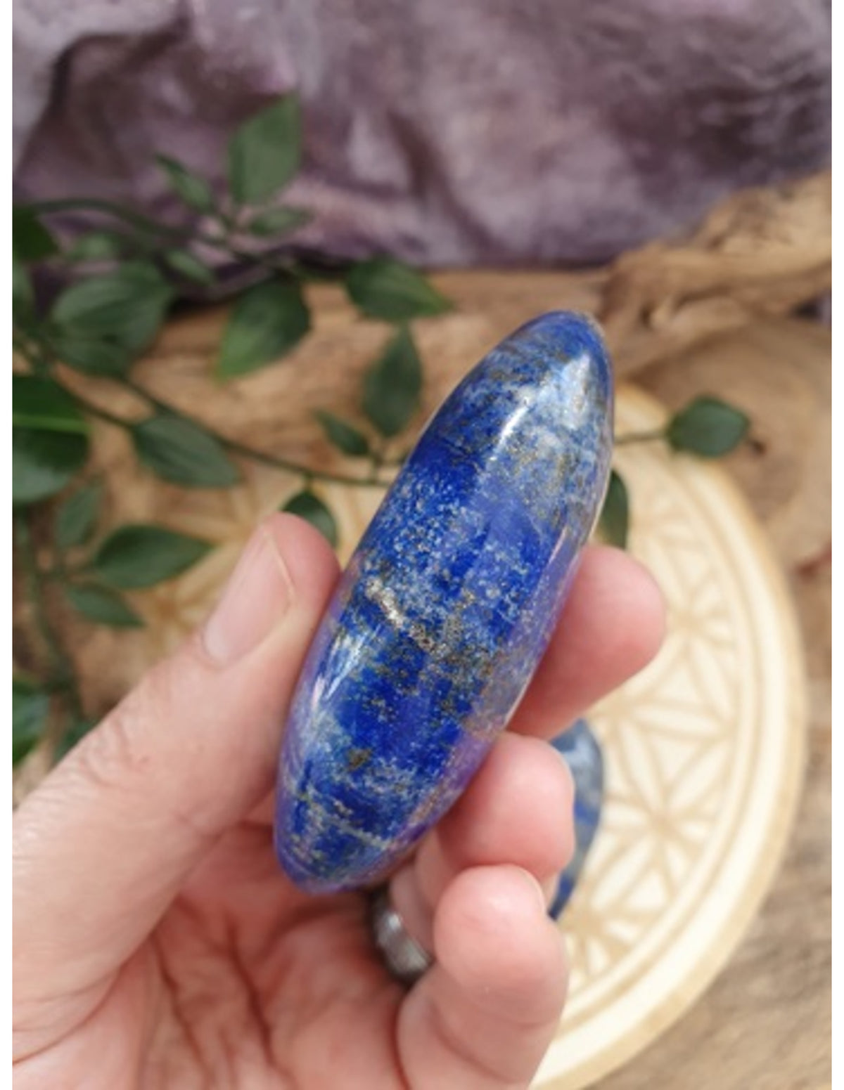 Lapis lazuli handsten, 6,5 cm, ca 80 g