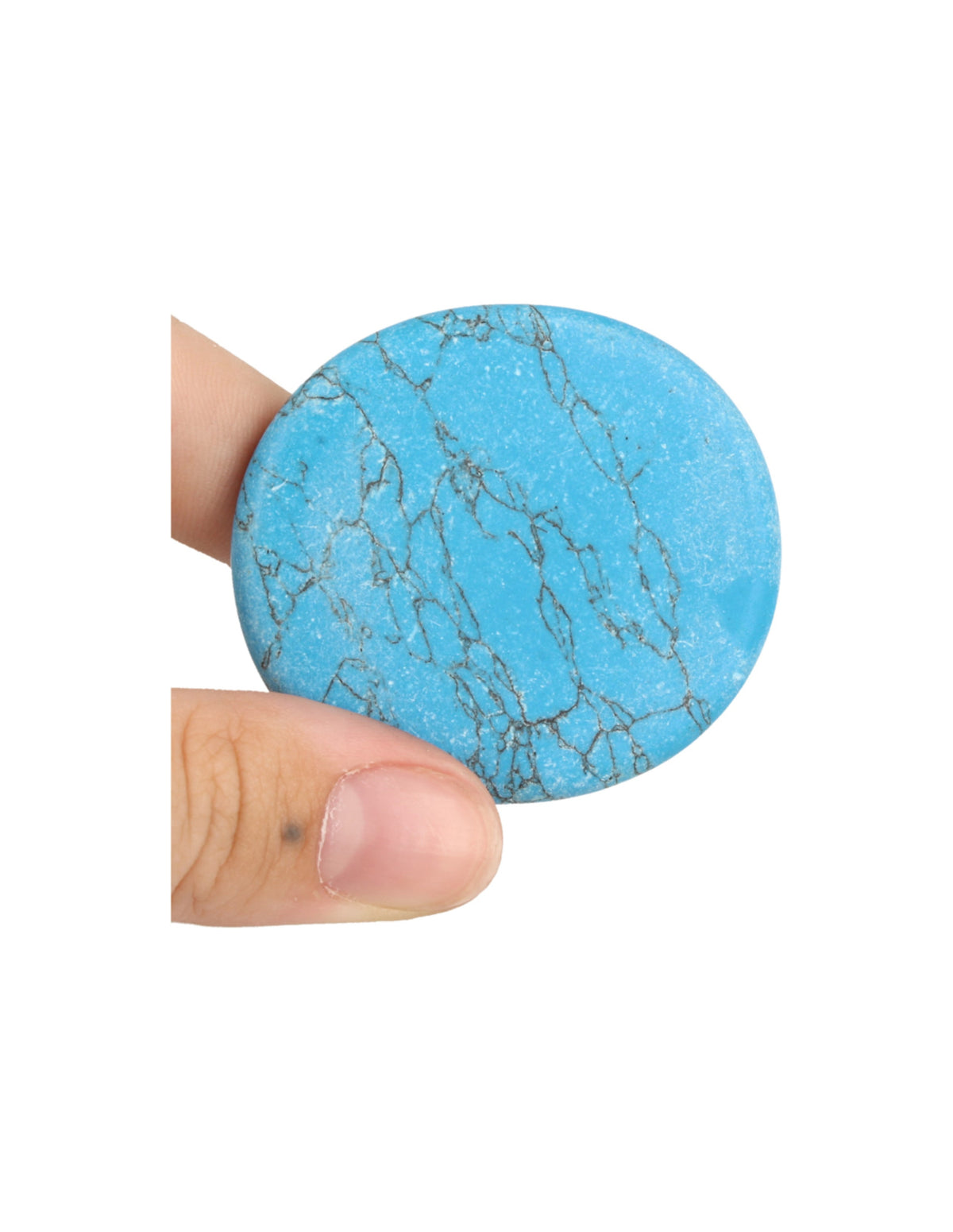 Howlit ficksten, blå (färgad), 3 till 4 cm