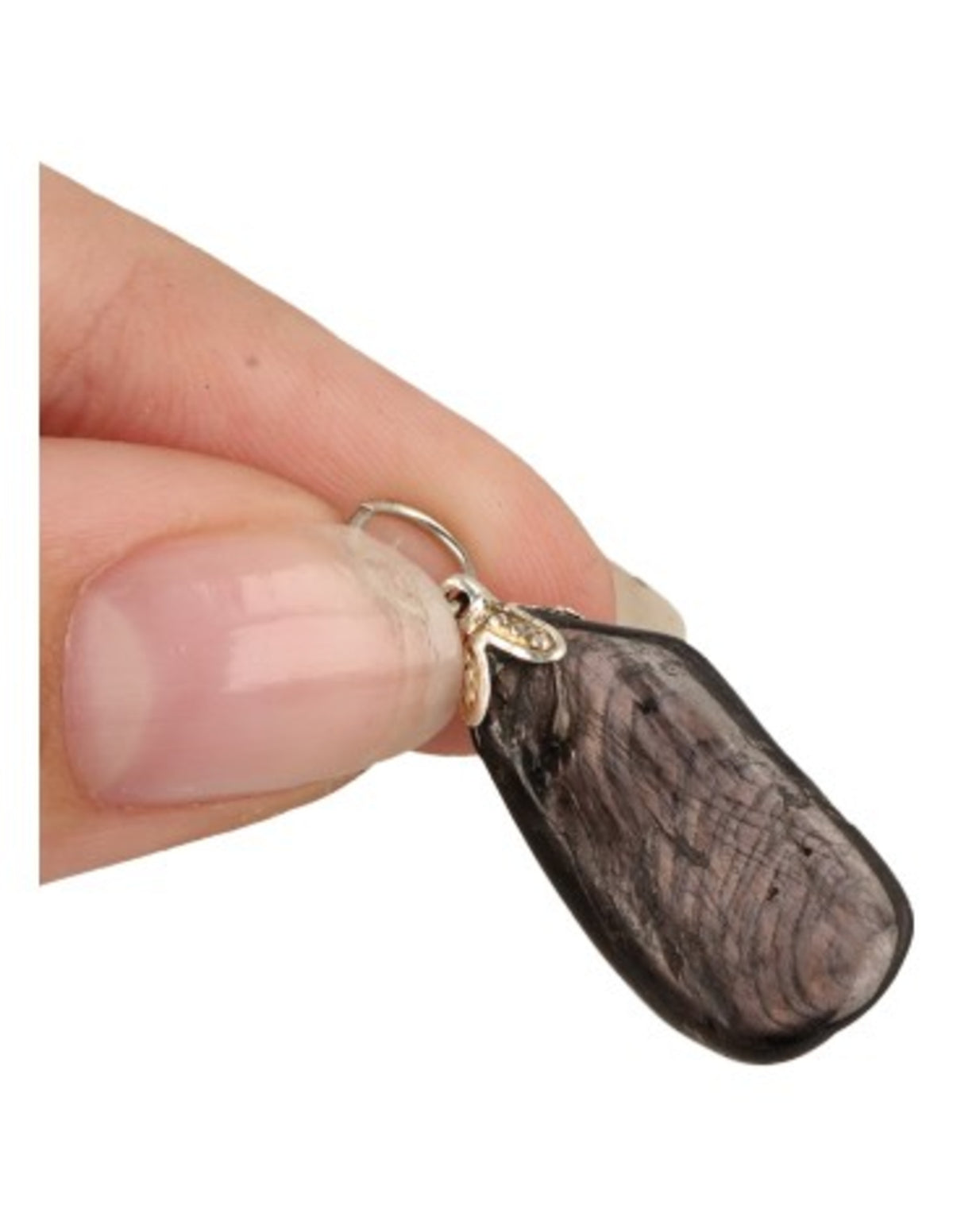 Hypersten hänge, blågrön metallisk glans, 3 till 4 cm