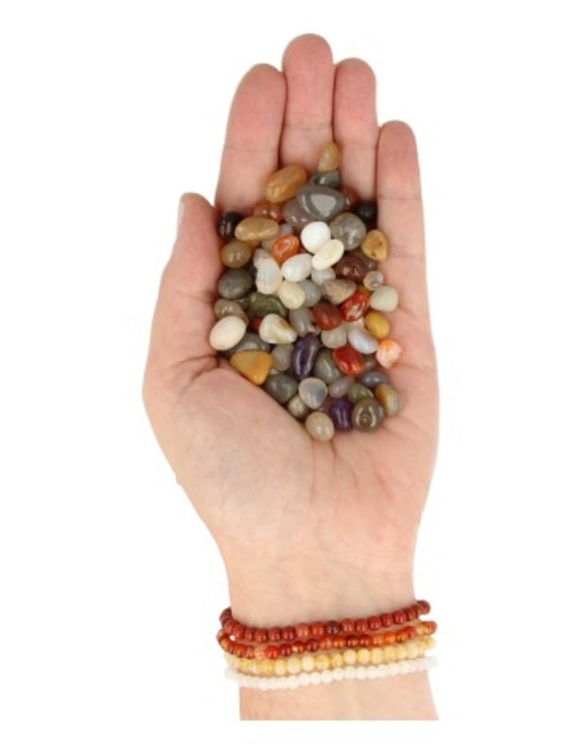 Blandade trumlade stenar, Indien mix, 100 g, 1 till 2 cm