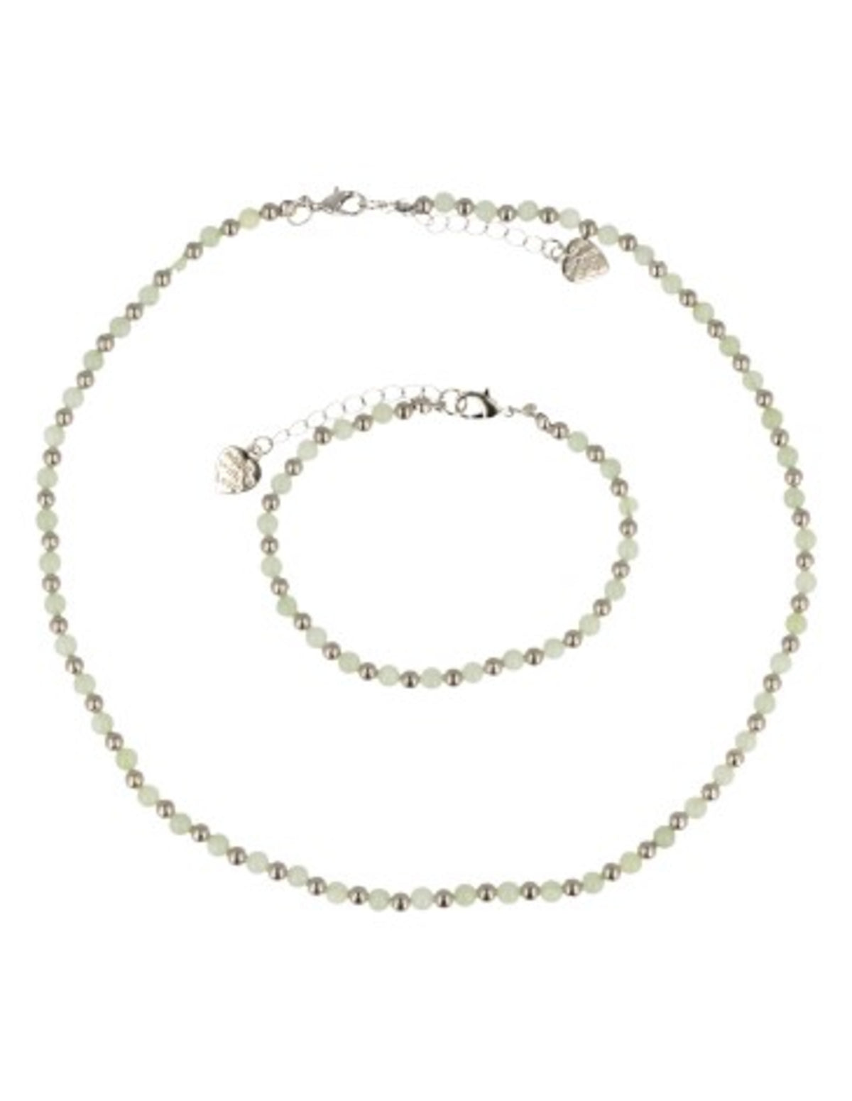 Serpentin halsband med 4 mm pärlor, 45 cm, Ibiza-stil
