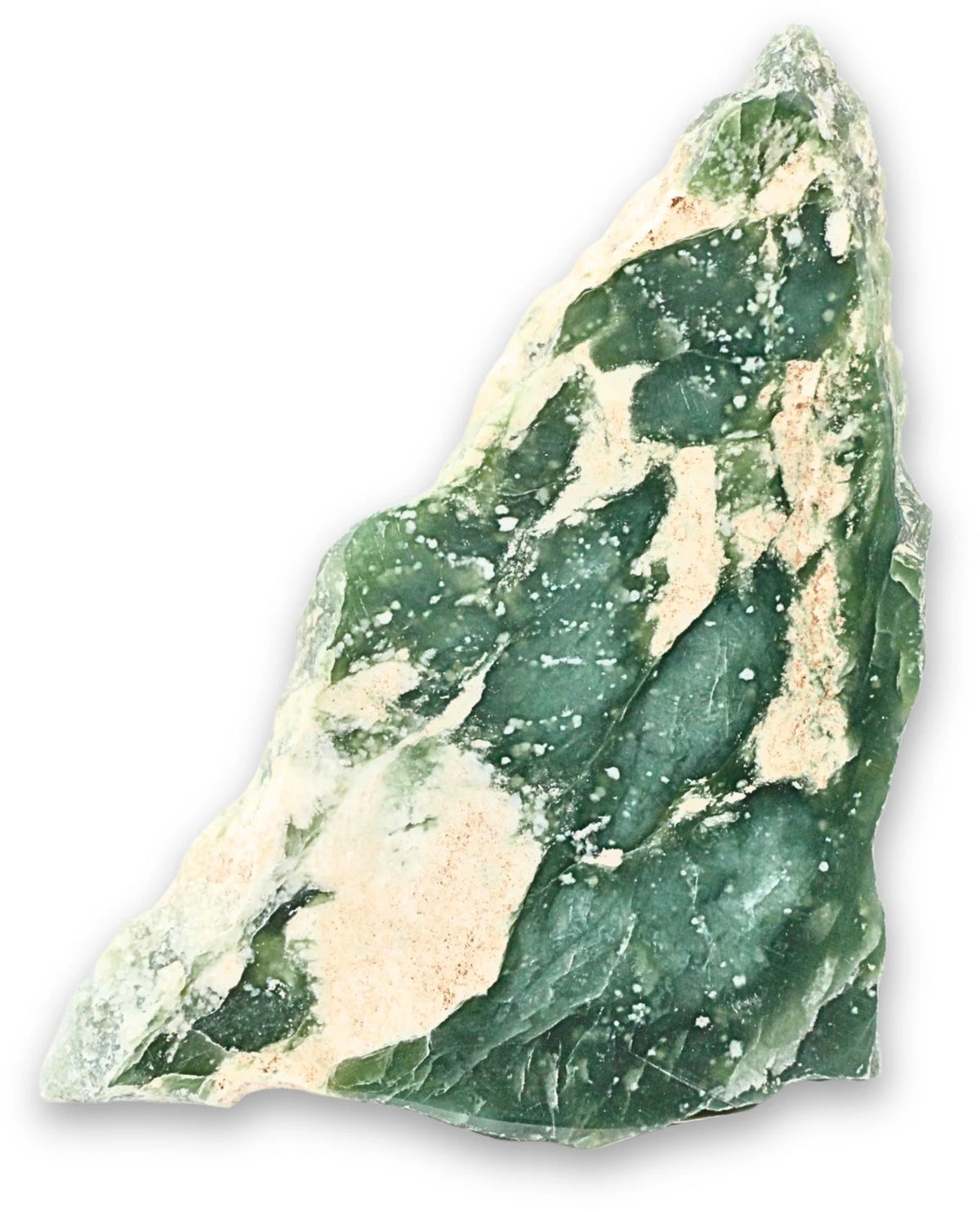Serpentin skiva, polerad, 14 x 10 cm, nr 12