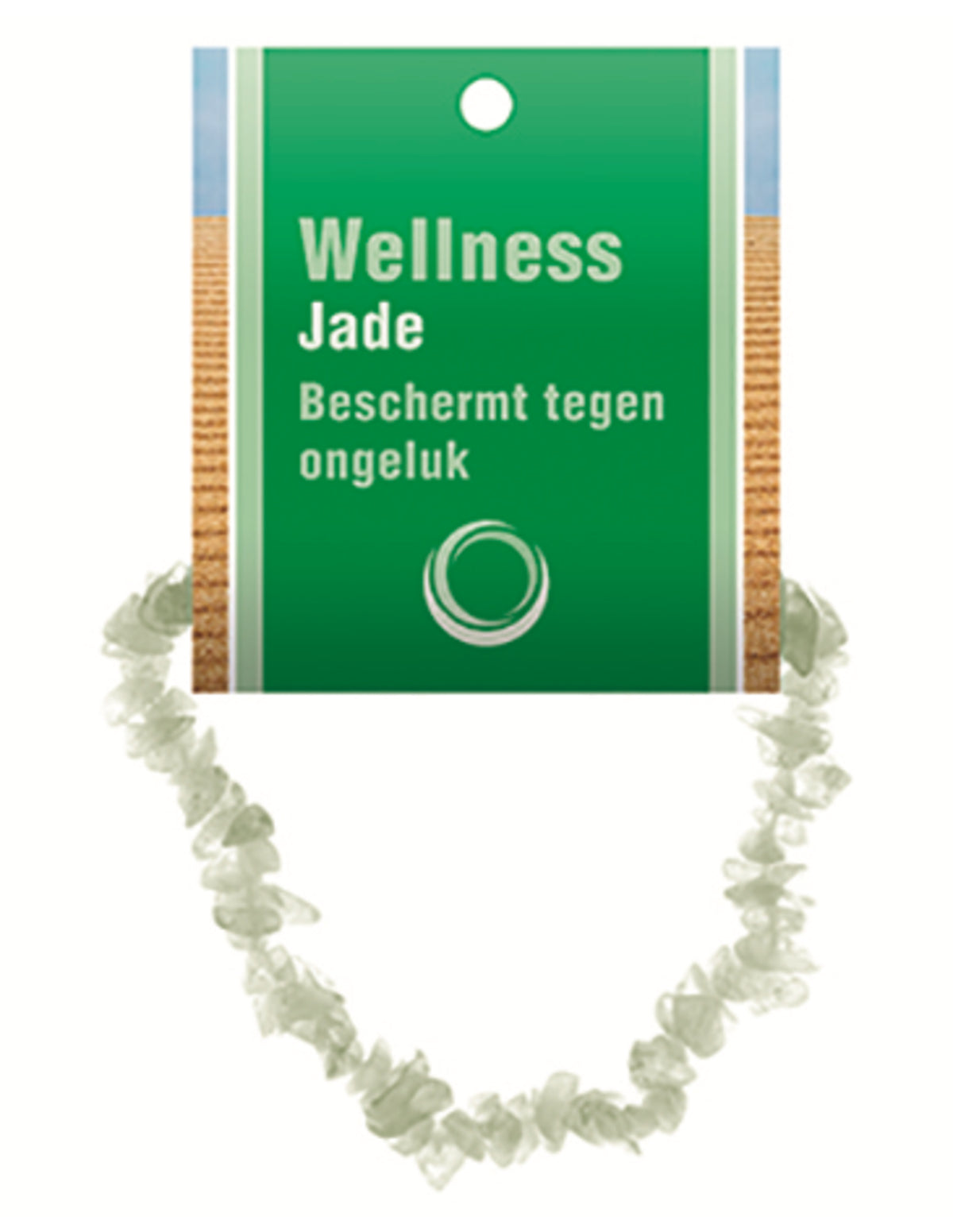 Serpentin armband med splitstenar, grön, 5 till 10 mm, På kort