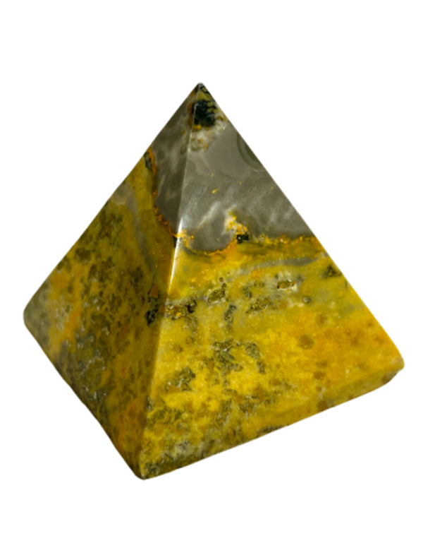 Bumblebee jaspis pyramid, 5 till 5,5 cm, ca 130 g