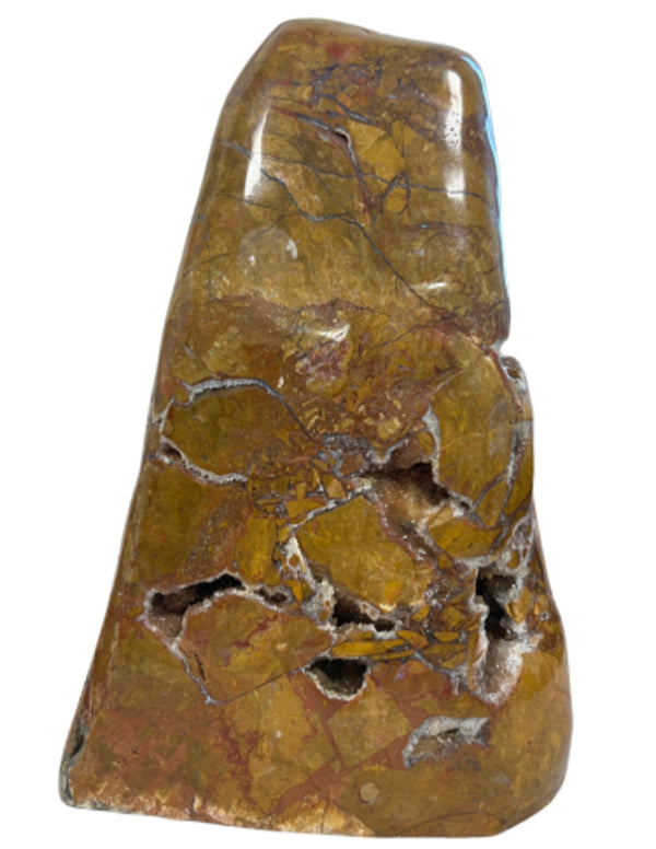Gul jaspis skulptur, 26 cm, 6,95 kg, nr 01