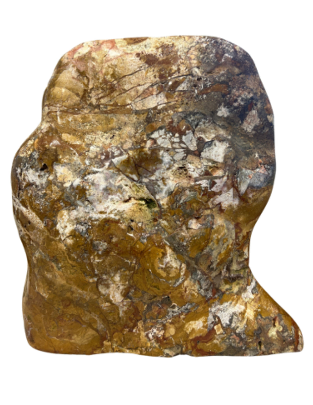 Gul jaspis skulptur, 28 cm, 7,15 kg, nr 02