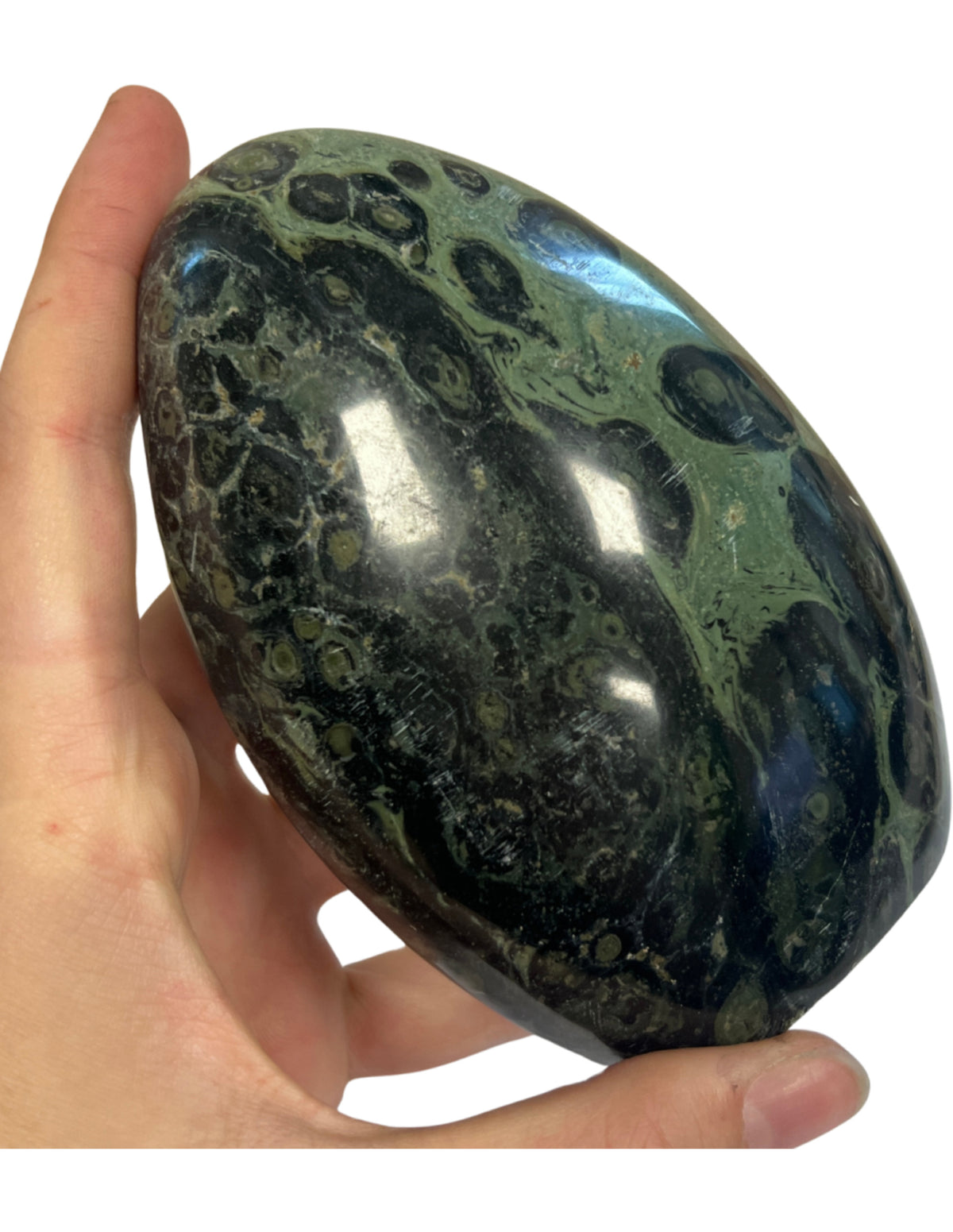 Kambaba jaspis skulptur, 12 cm, 763 g, nr 06