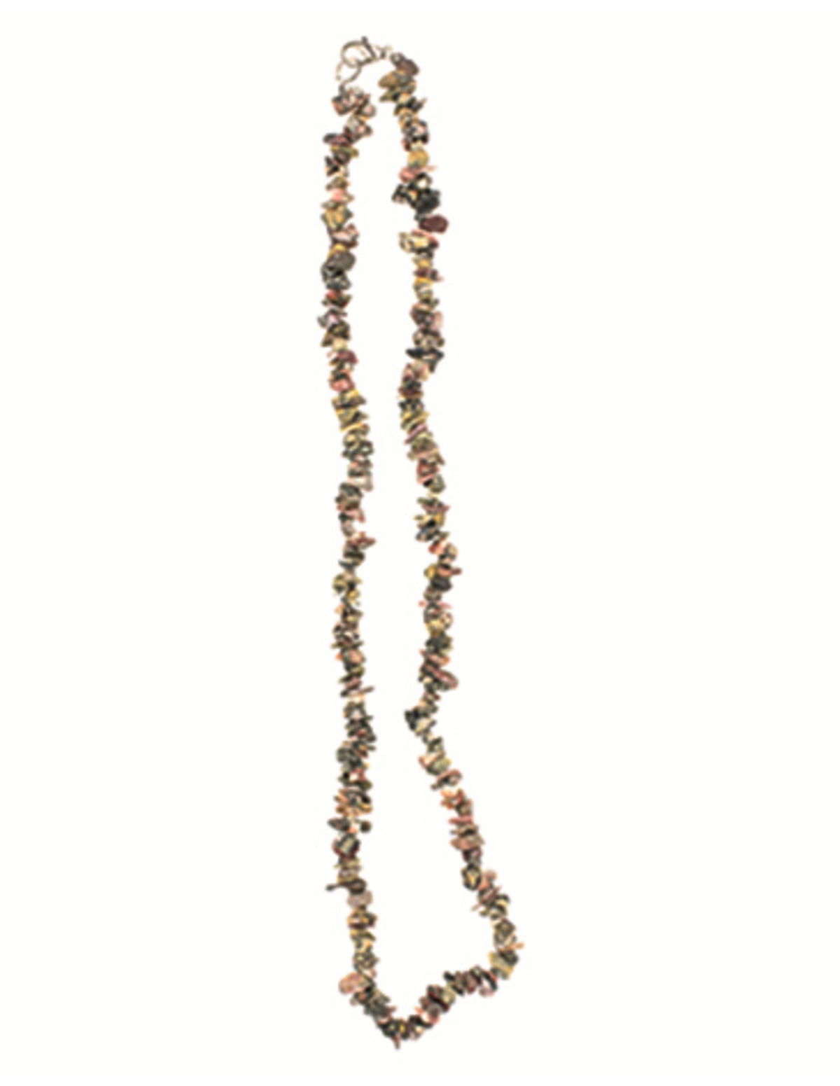 Leopardjaspis halsband med splitstenar, 5 till 10 mm