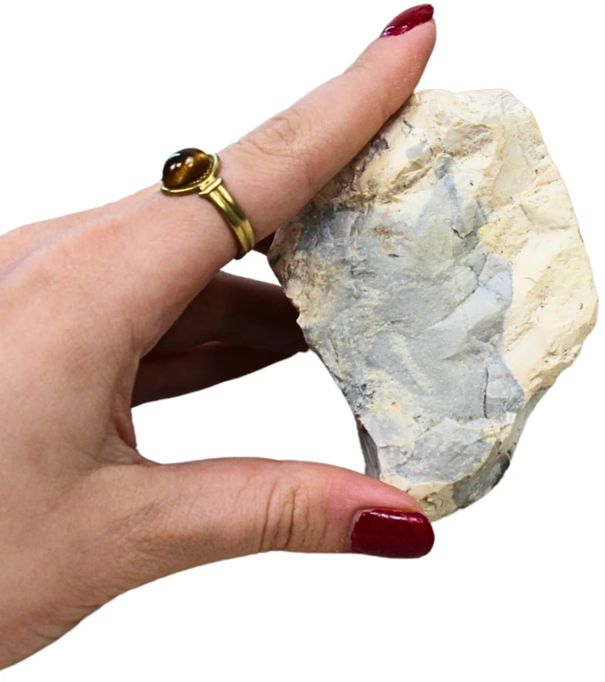 Maligano jaspis halvpolerad, 8,7 x 6,5 x 3,2 cm, nr 15 (220 g)