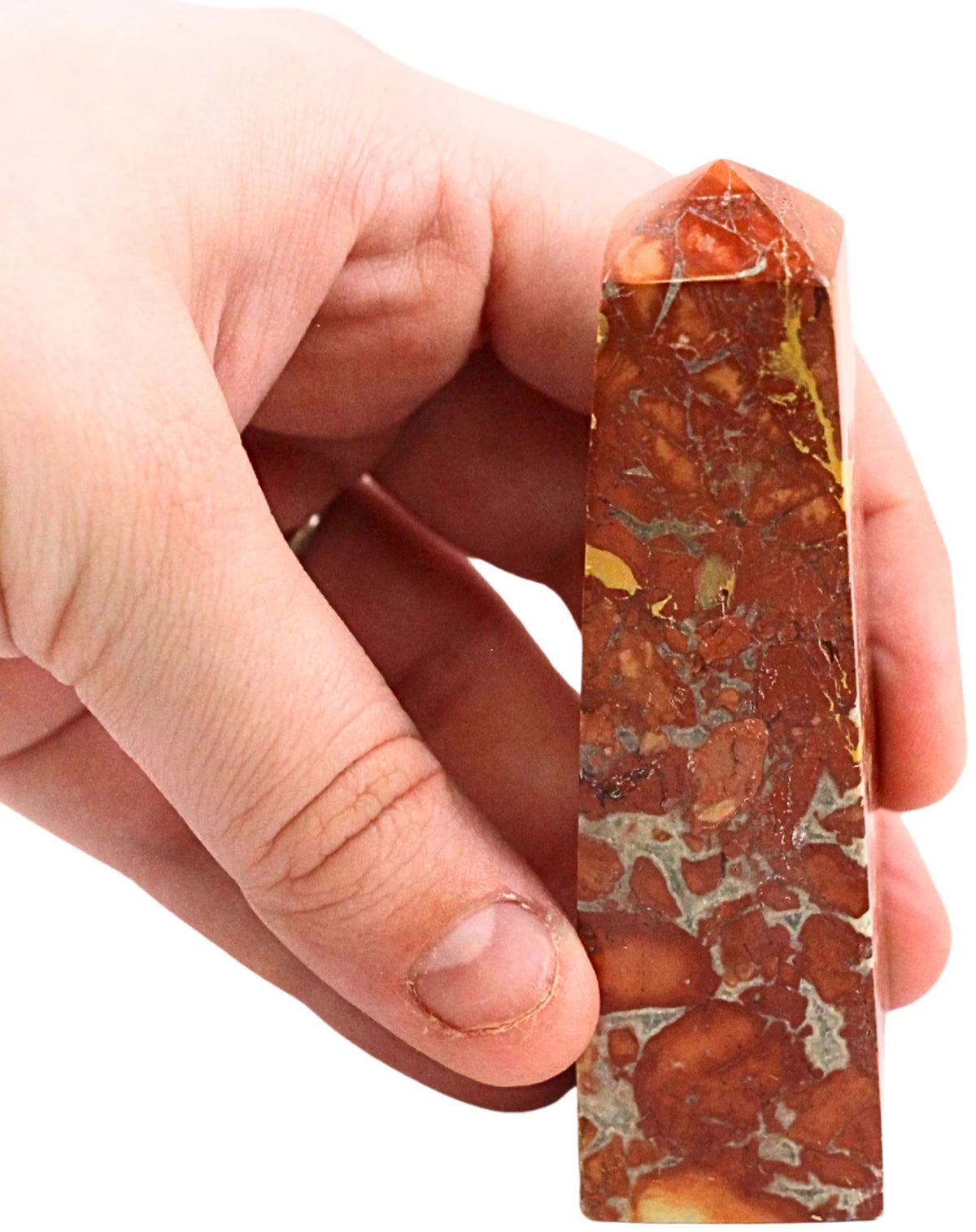 Maligano jaspis obelisk, 8,9 cm, nr 13