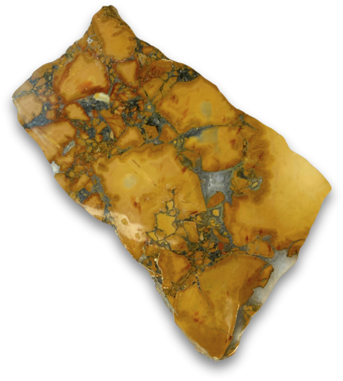 Maligano jaspis skiva, 11,7 x 7,3 cm, nr 16