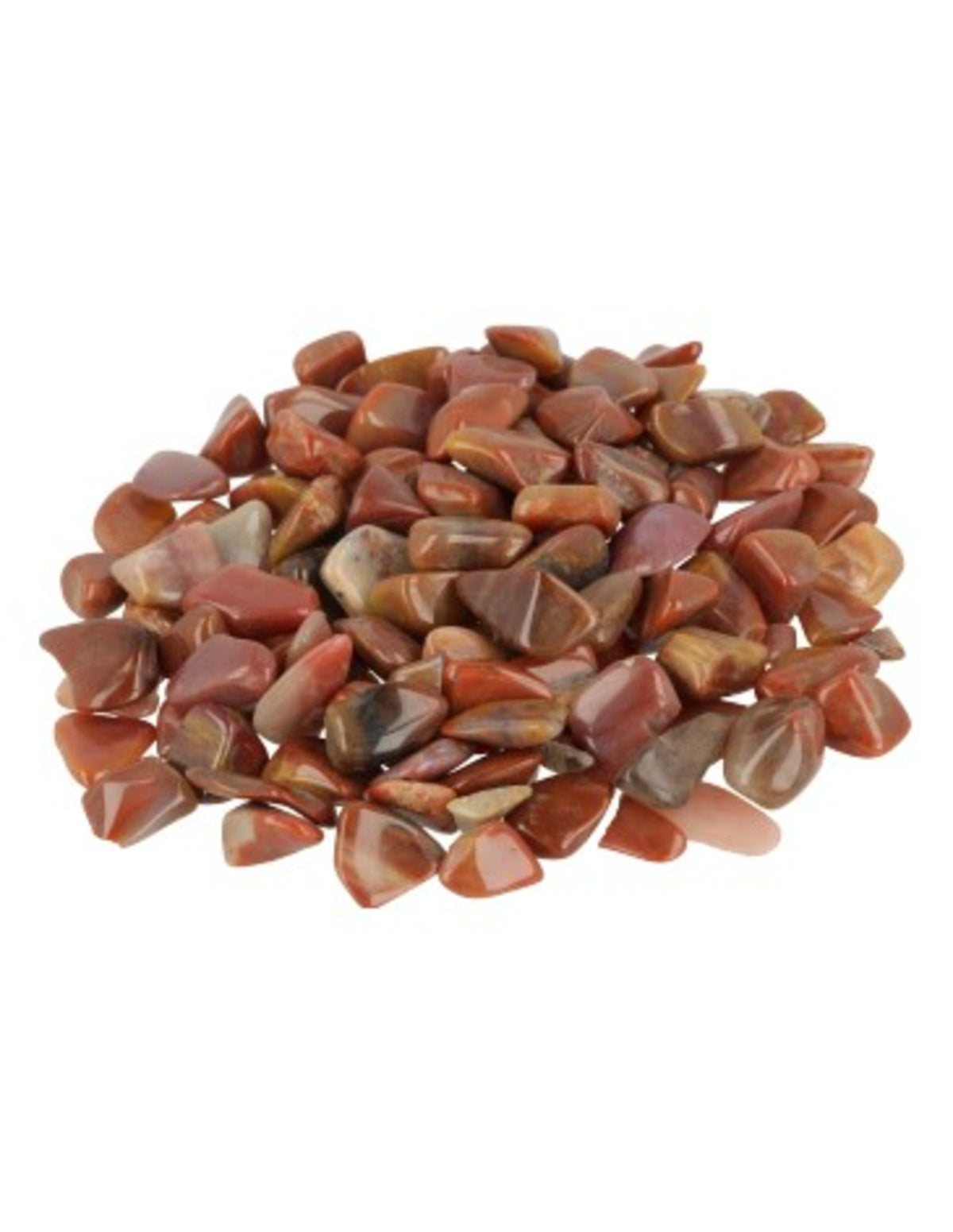 Jaspis trumlade stenar, mix, små platta, 100 g