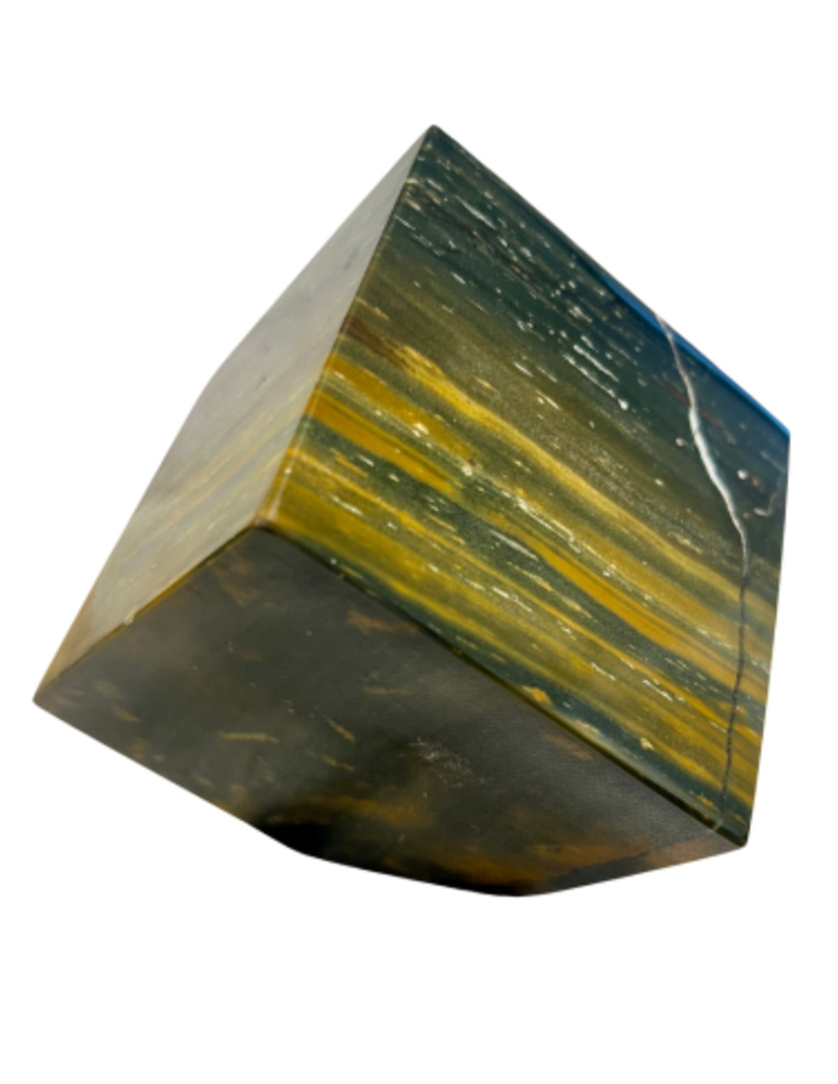 Oceanjaspis kub, polerad, 12,5 cm, 1,3 kg, nr 01