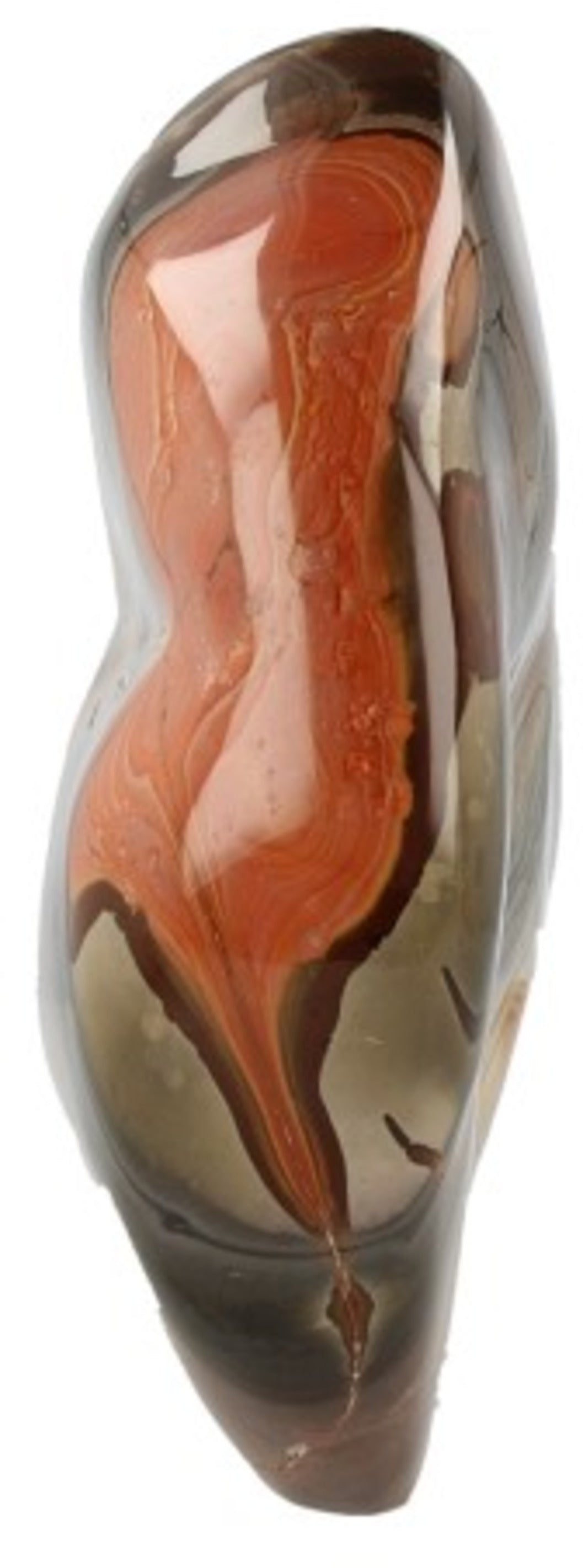 Polykrom jaspis skulptur, 24 x 20 cm, 6,6 kg, nr 1