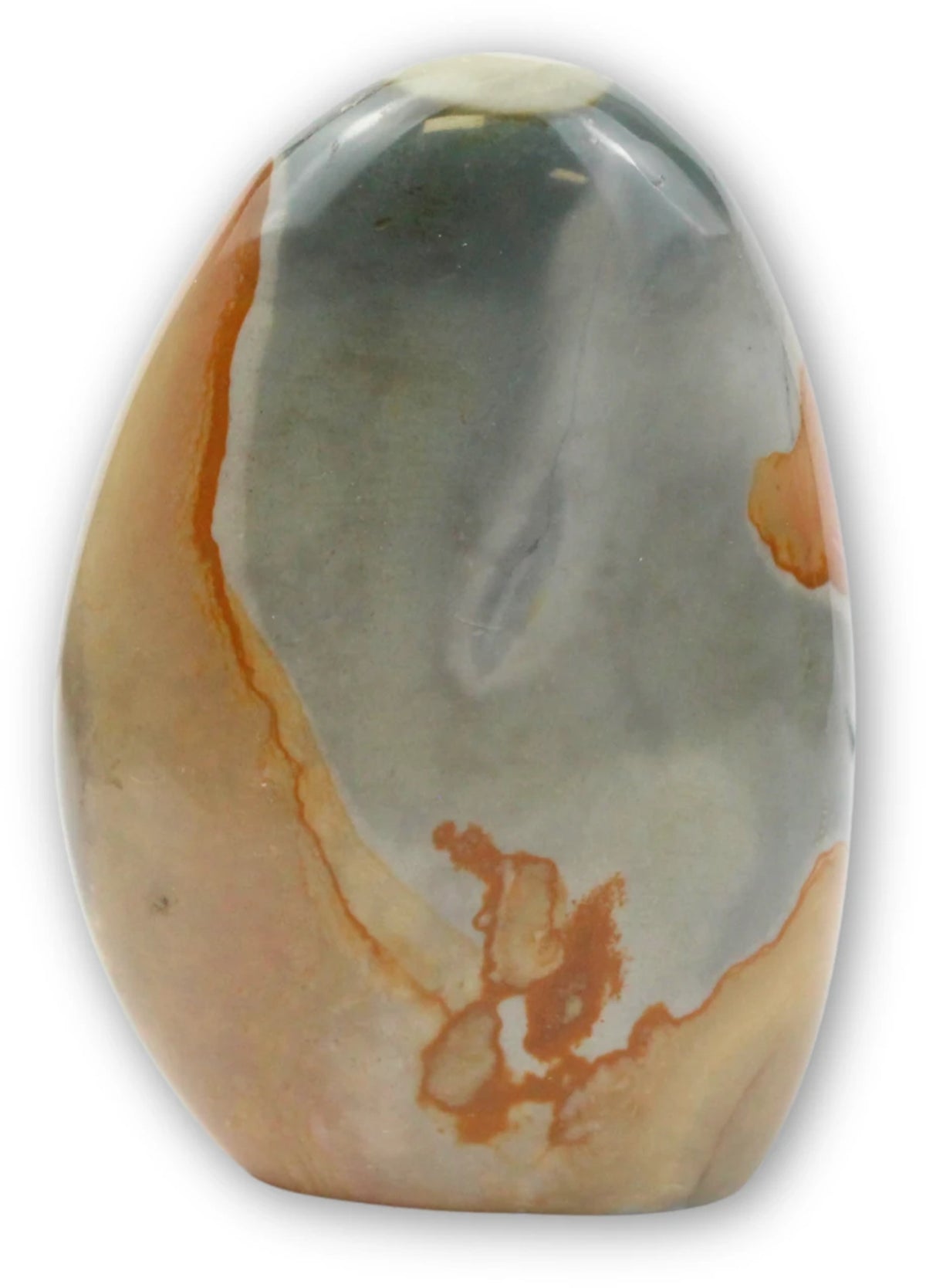 Polykrom jaspis skulptur, 9,2 x 6,3 cm, nr 22