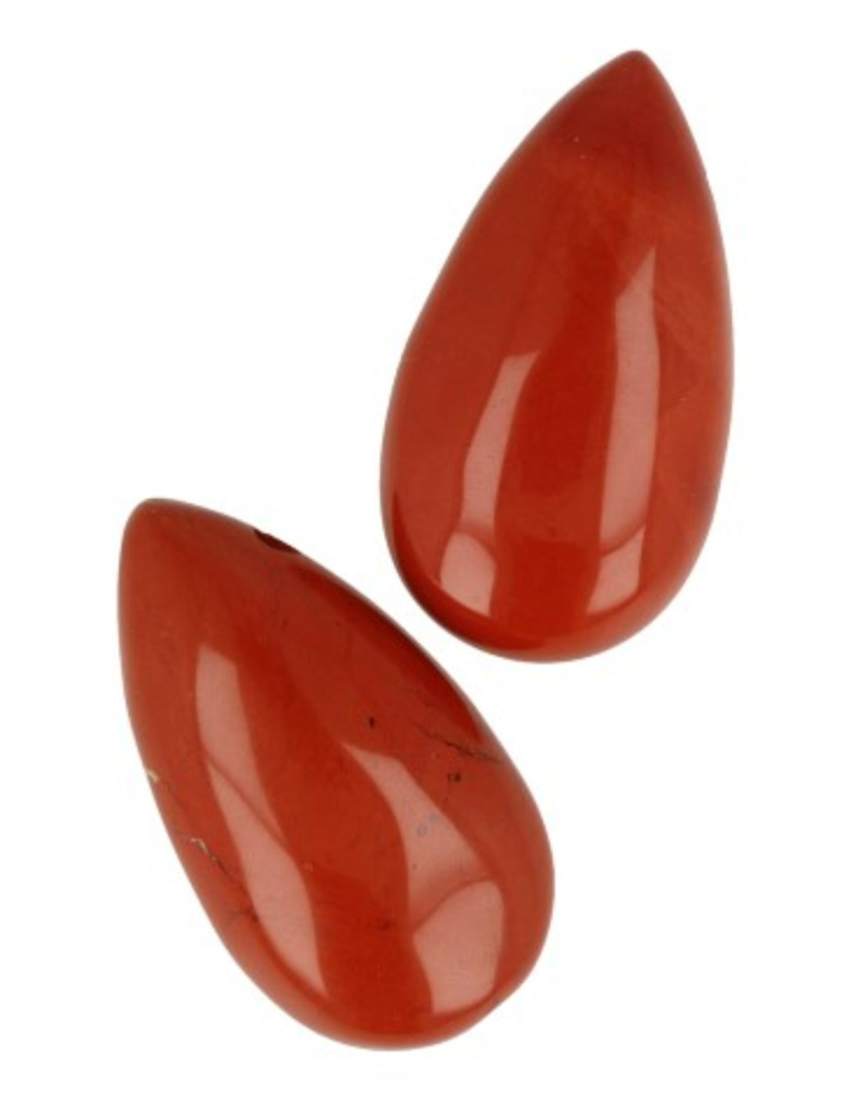 Röd jaspis hänge, droppe, 4 cm