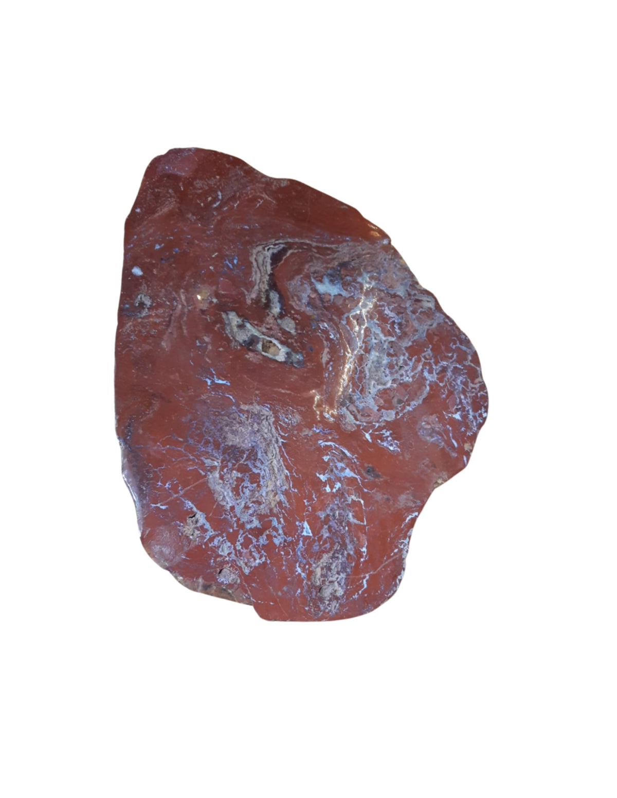 Röd jaspis skiva, halvpolerad, 52 x 38 cm, nr 3 (22,9 kg)
