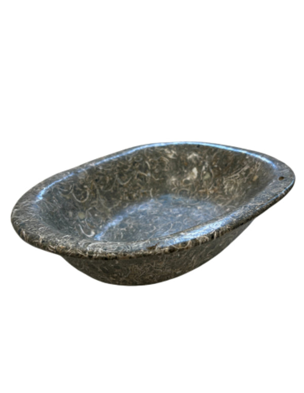 Ormjaspis skål, handslipad, 29 cm, 2,7 kg
