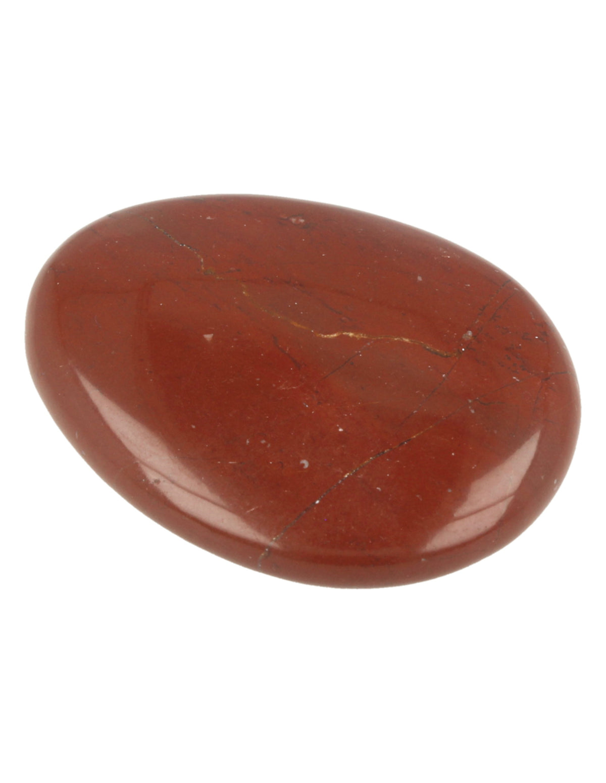 Röd jaspis ficksten, mjuk rödbrun, 4 till 6 cm