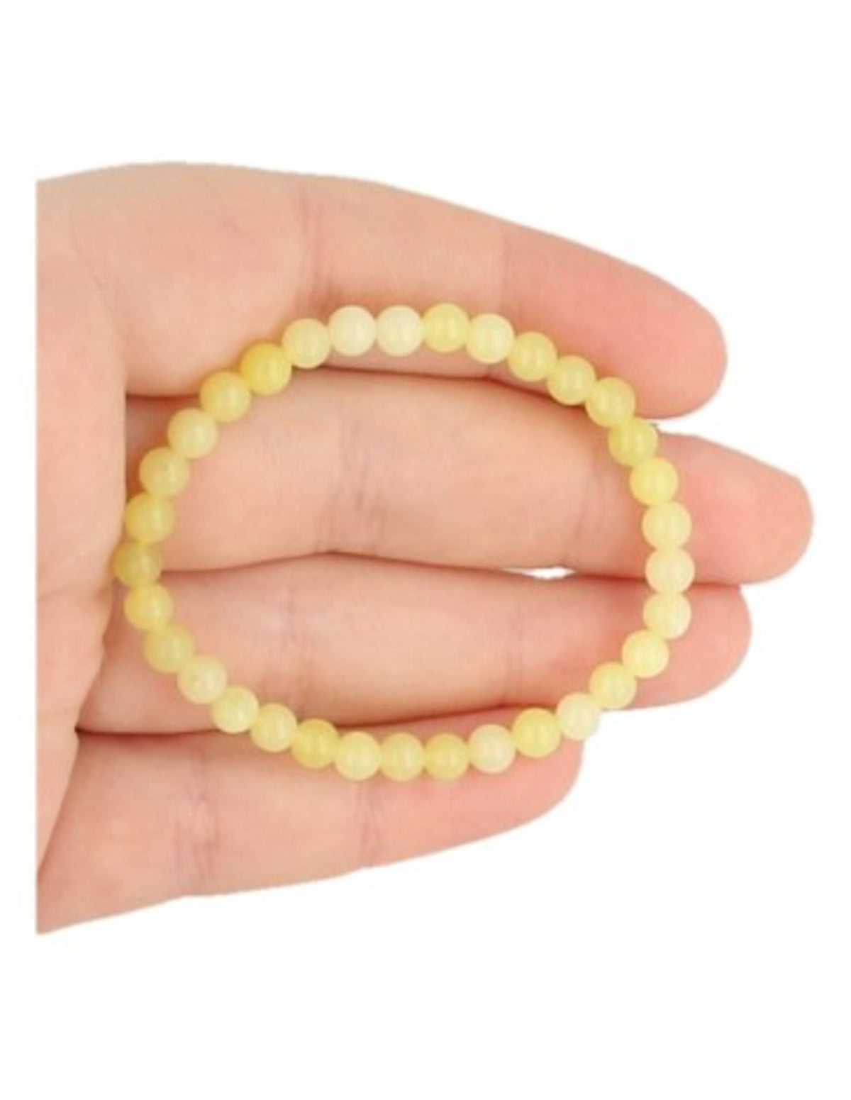 Jade armband för barn, olivgröna pärlor, 4 mm, 15 cm