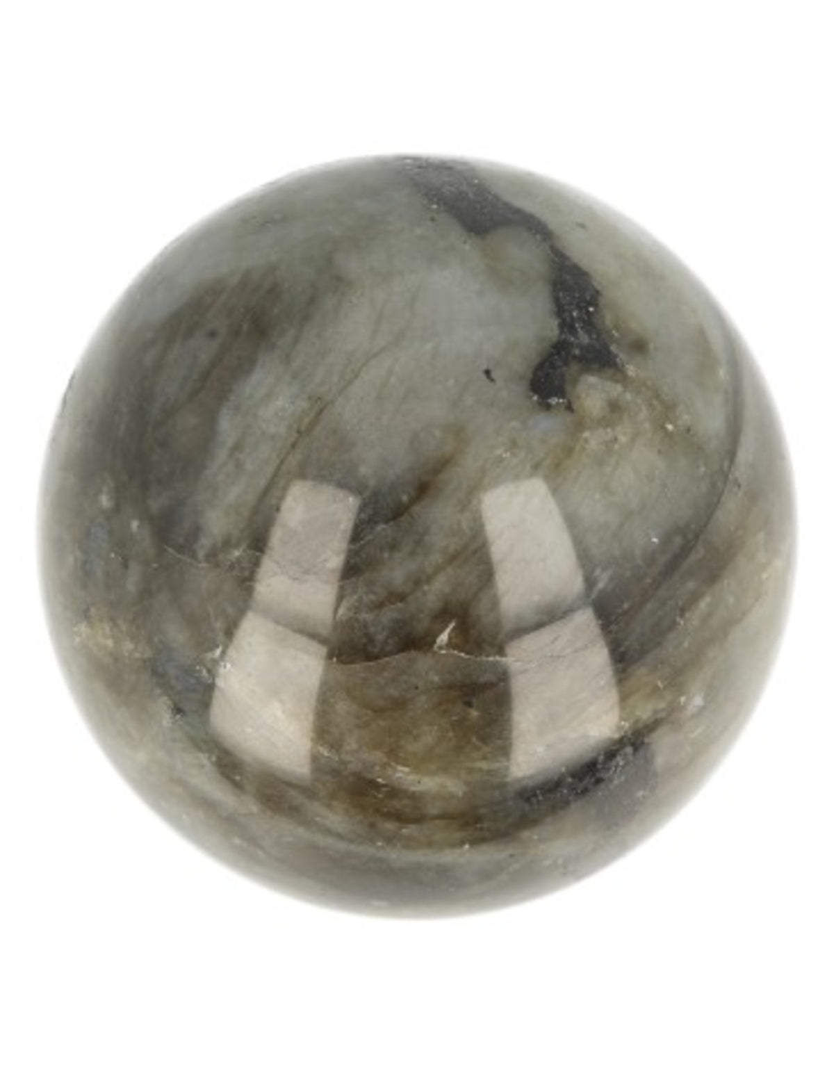 Labradorit kula, polerad, A-kvalitet, 5 till 5,5 cm