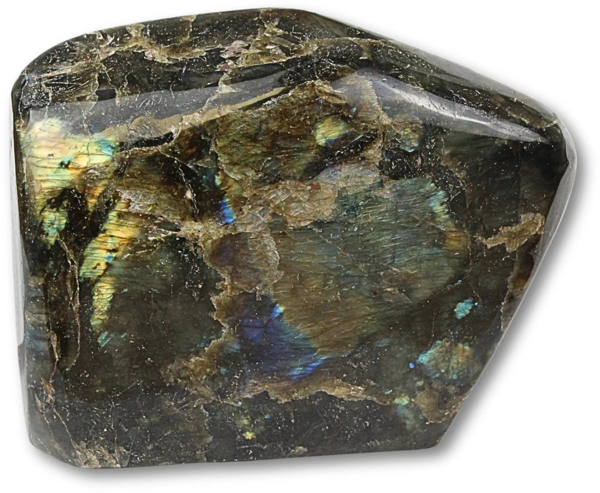 Labradorit skulptur, 13 x 5 x 17 cm, 2,5 kg, nr 67