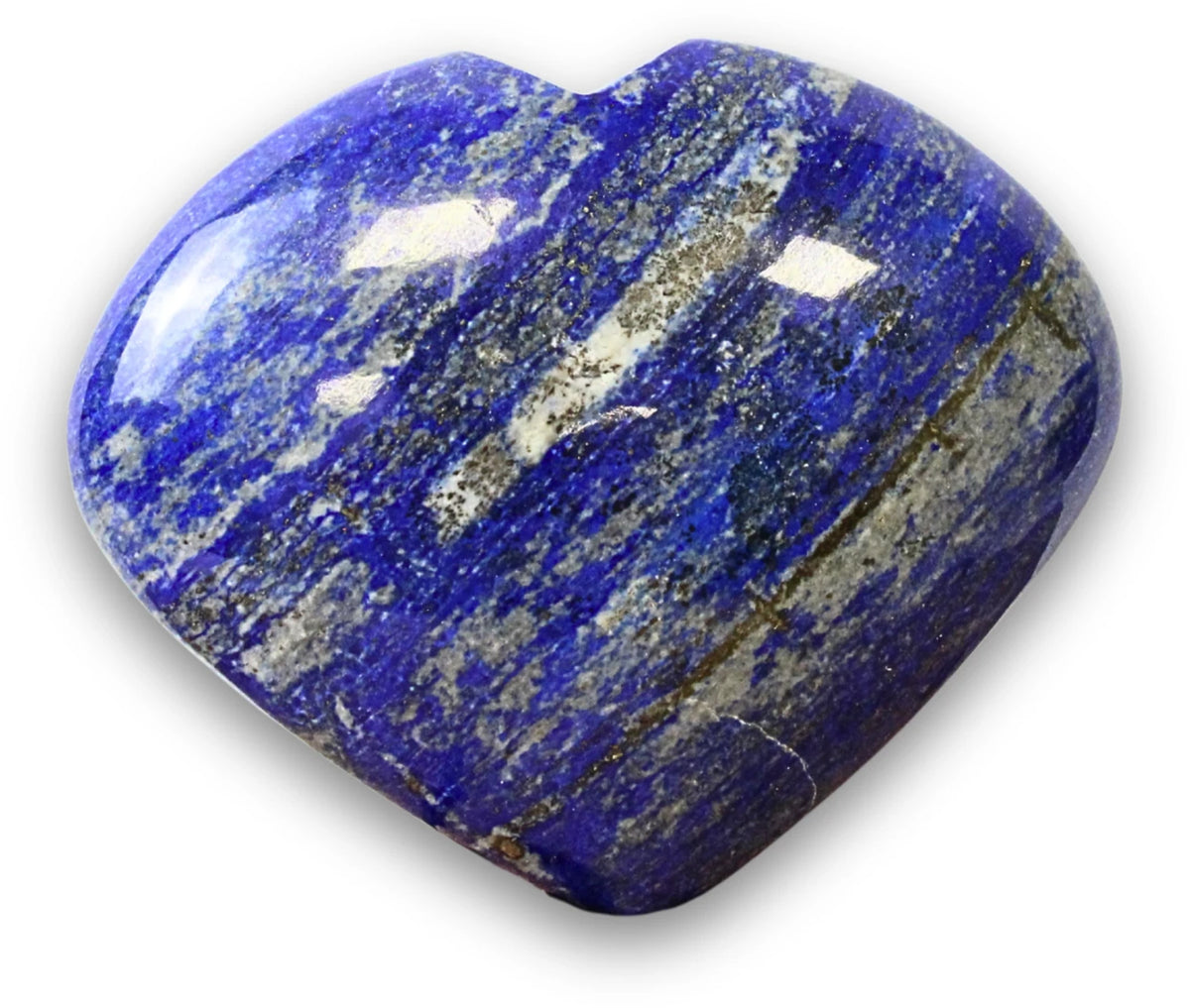 Lapis lazuli hjärta, handslipat, 10,3 cm, nr 24