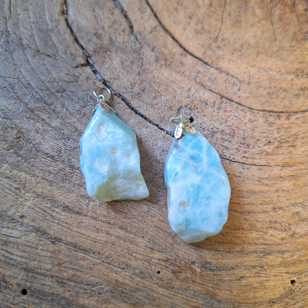 Larimar hänge, stort, 3 till 4 cm