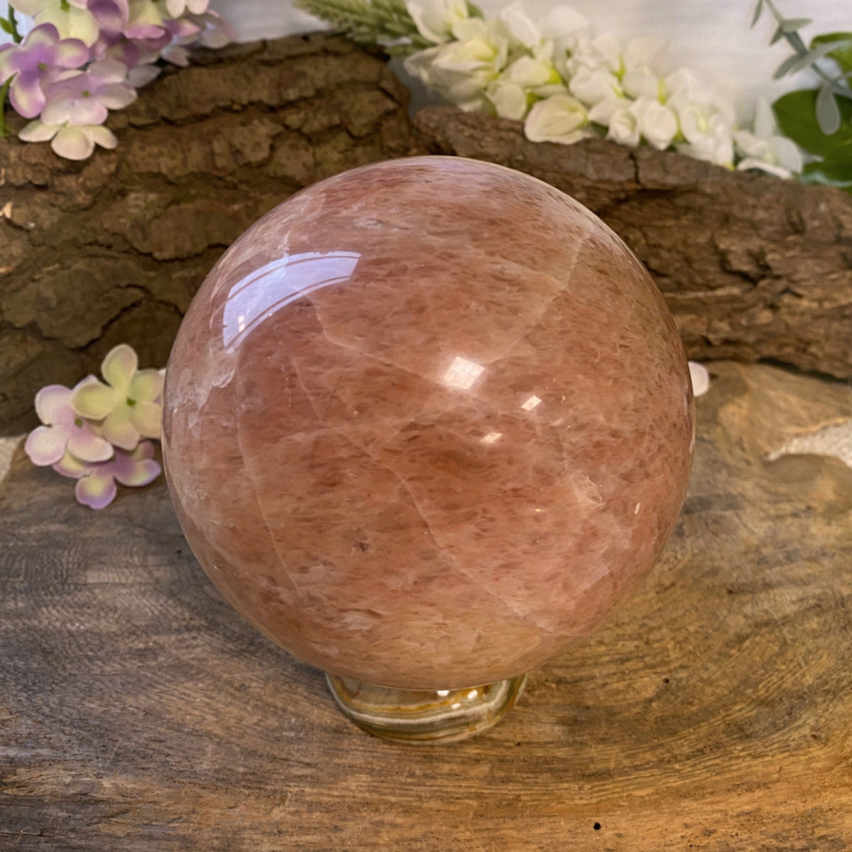 Månsten kula, orange, 11 cm