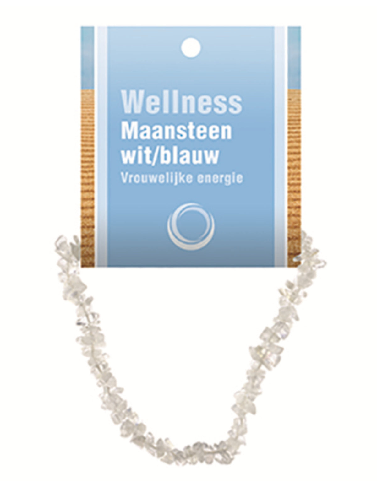 Regnbågsmånsten armband med splitstenar, 5 till 10 mm, På kort
