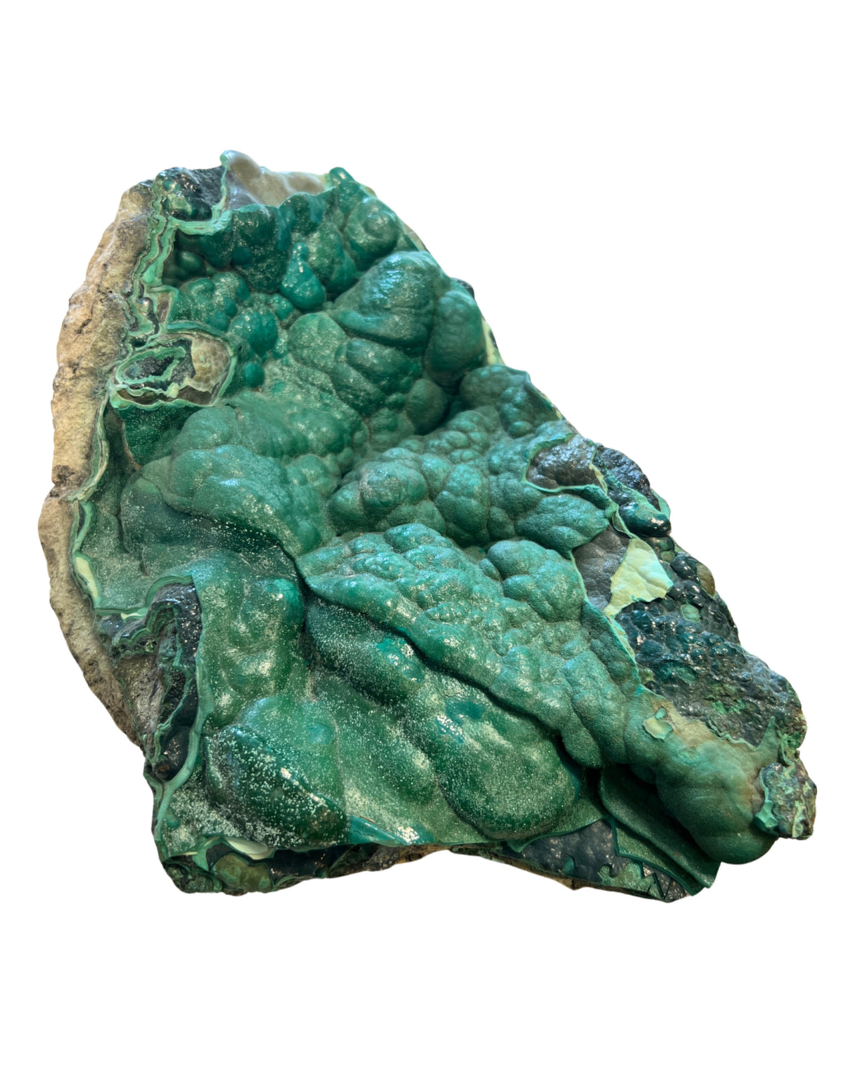 Malachit rå bit, 25 cm, nr 22 (2,24 kg)