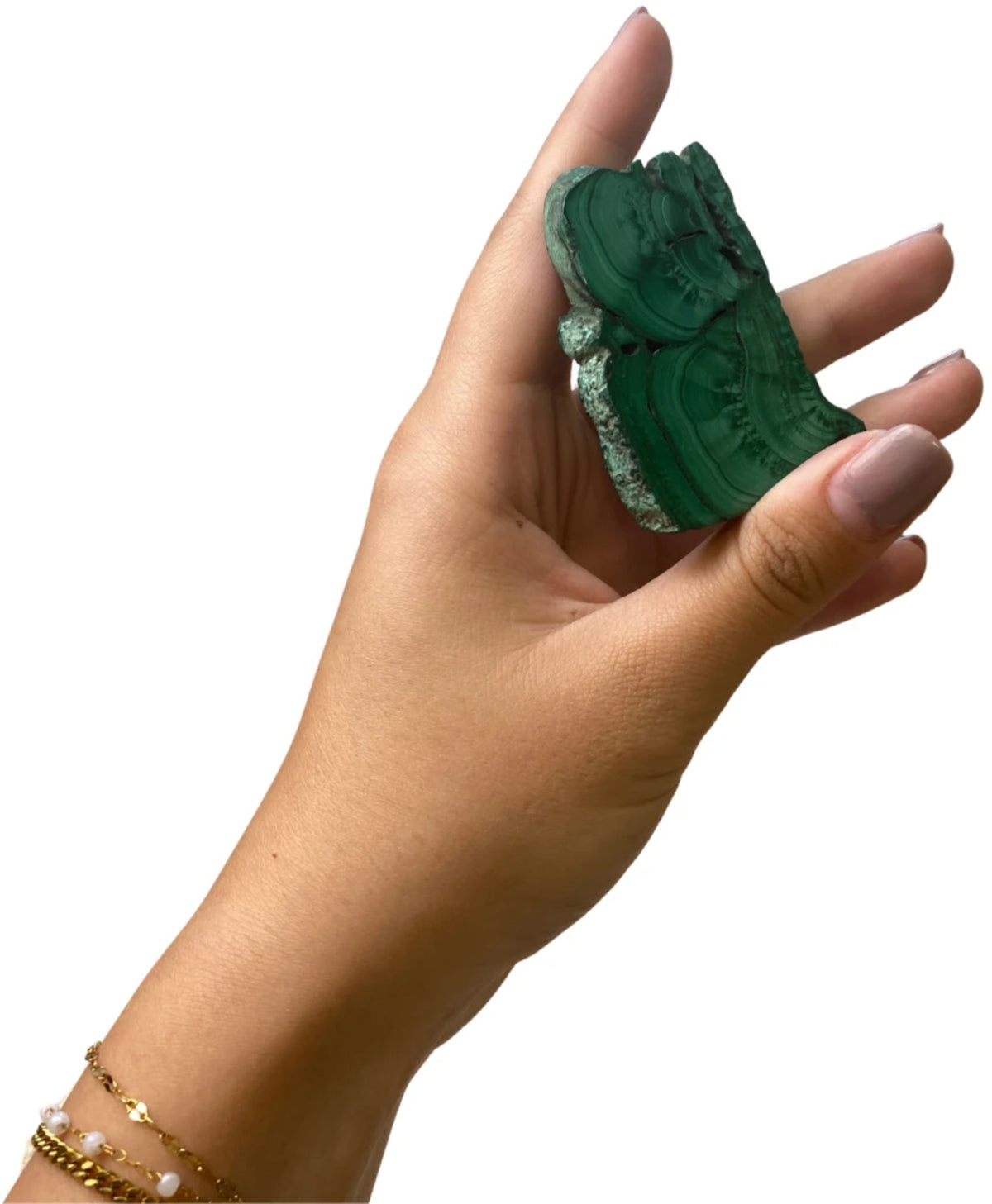 Malakit skiva, polerad, 5,9 cm, nr 23