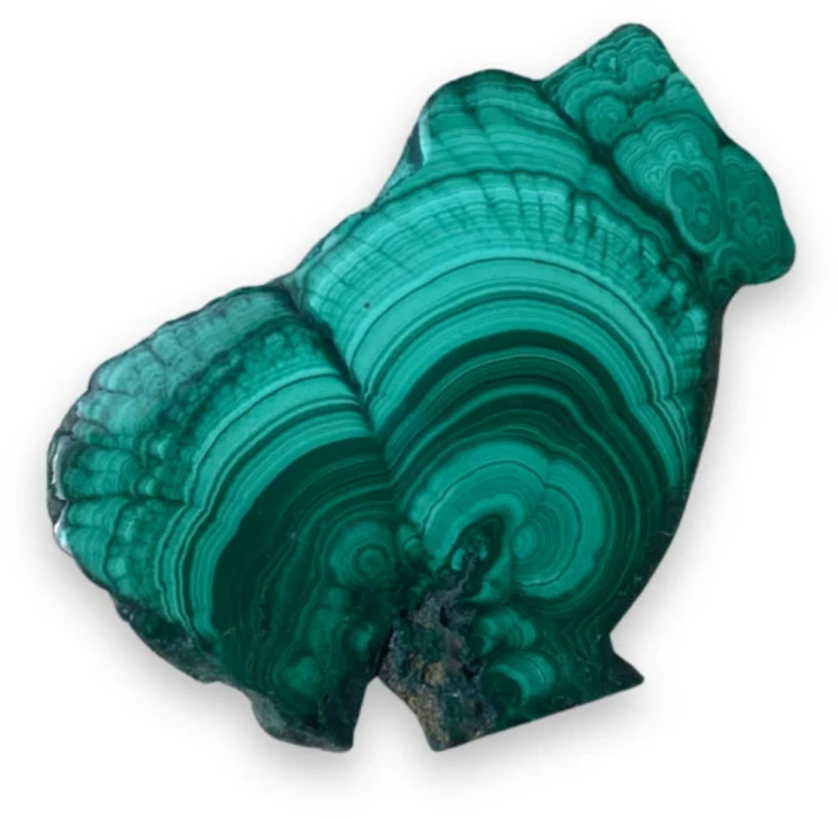 Malakit skiva, polerad, 6,3 cm, nr 24