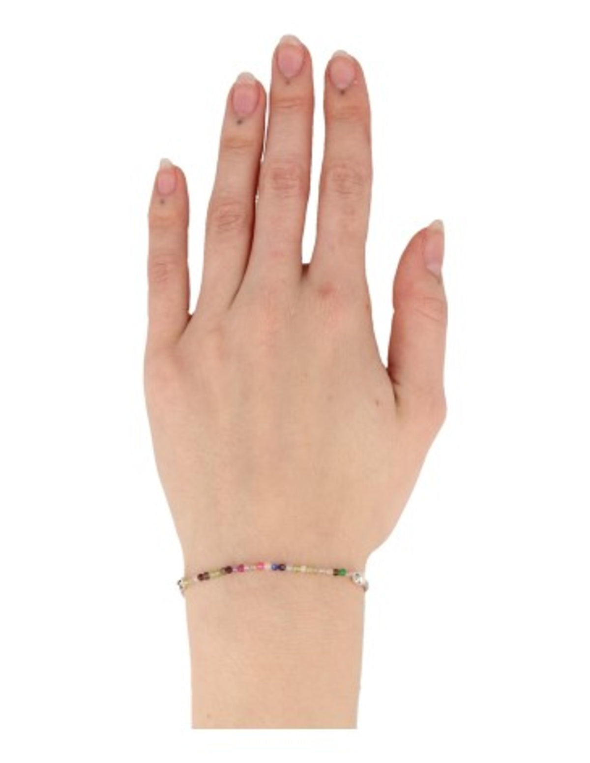 Turmalin armband med rosenkvarts och bergkristall, 5,5 cm