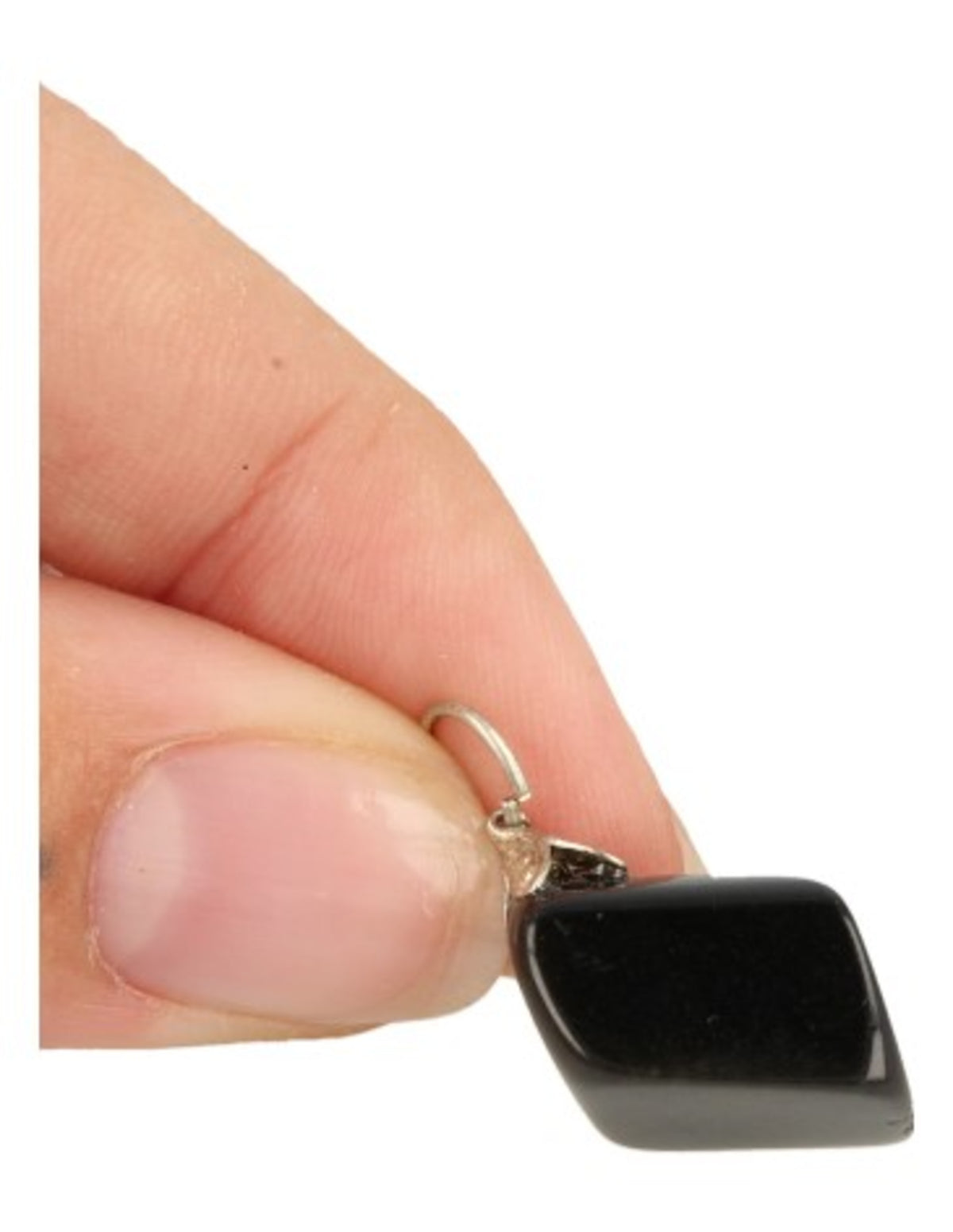 Obsidian hänge, regnbågsskimrande, 3 till 4 cm