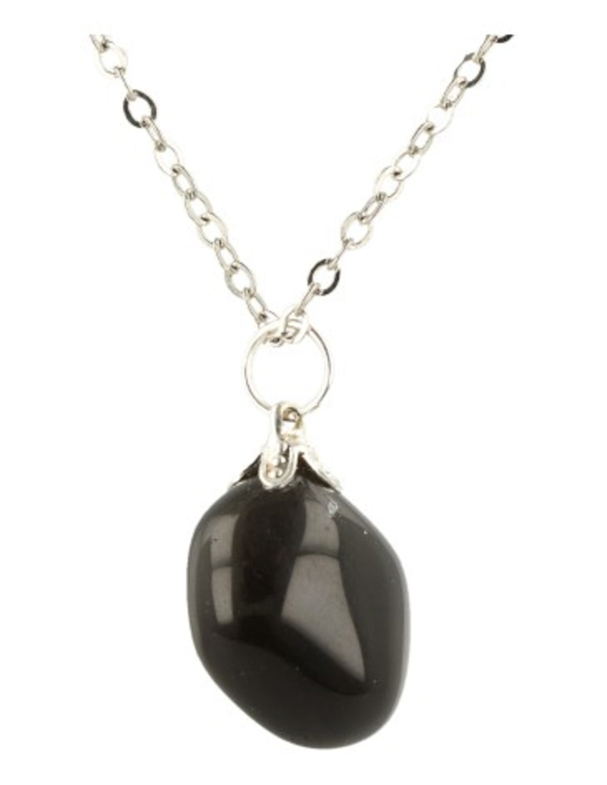 Obsidian hänge, regnbågsskimrande, 3 till 4 cm