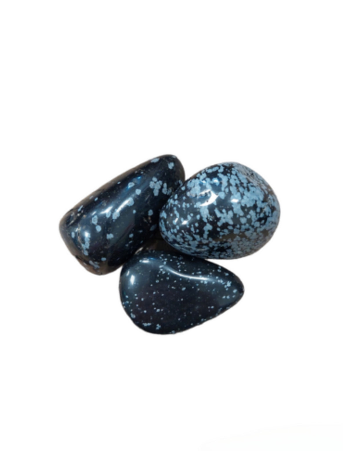 Obsidian trumlade stenar, snöflinga, 100 g