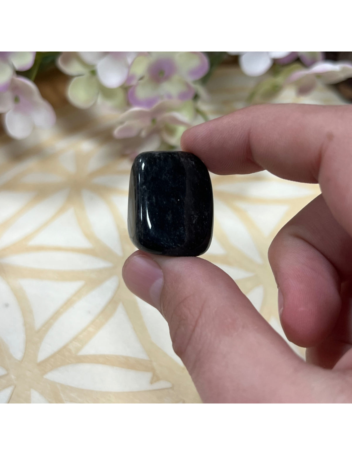 Obsidian trumlade stenar, silver, 100 g
