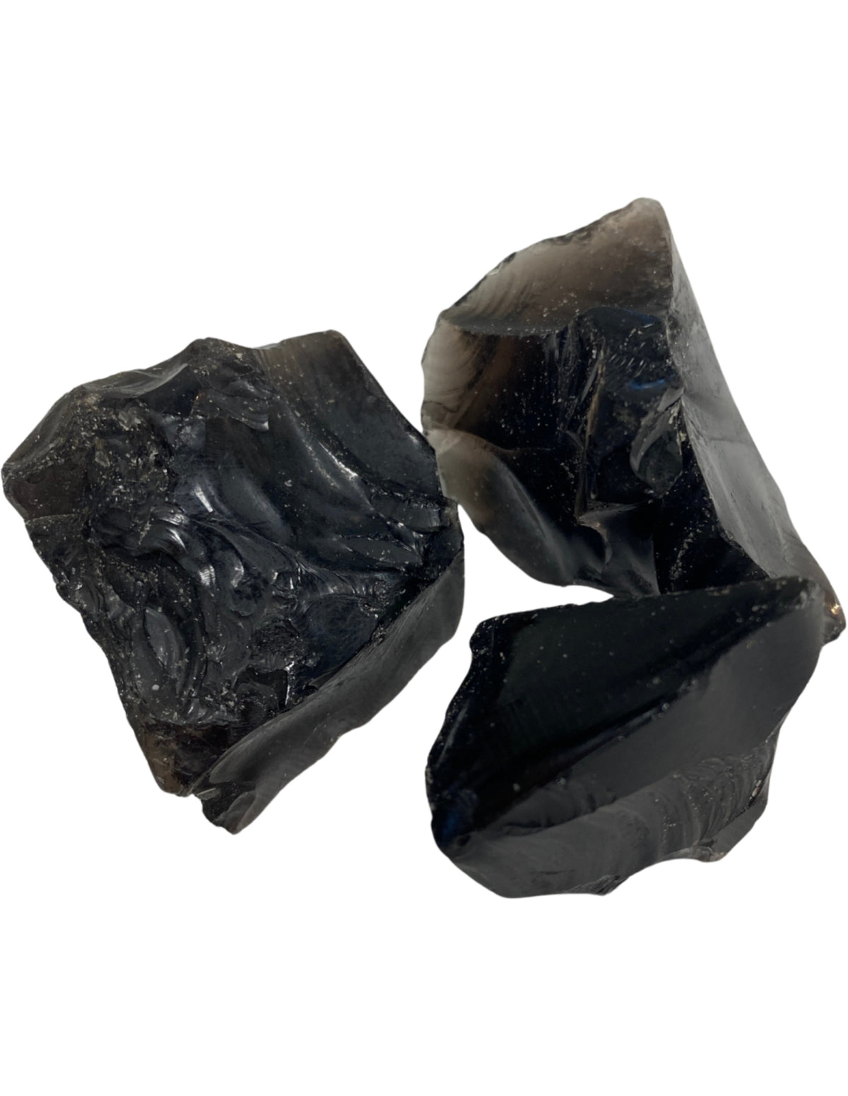 Svart obsidian råa stenar från Mexiko, 100 g